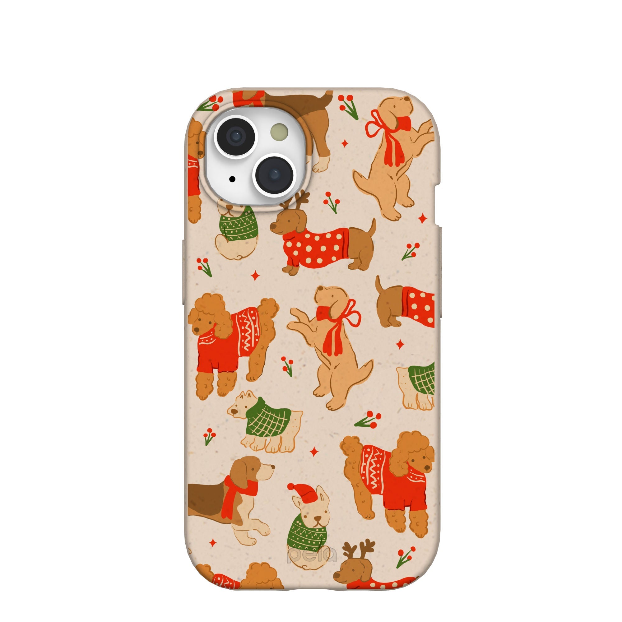 Pela Case Seashell Jolly Doggos iPhone 15 Case