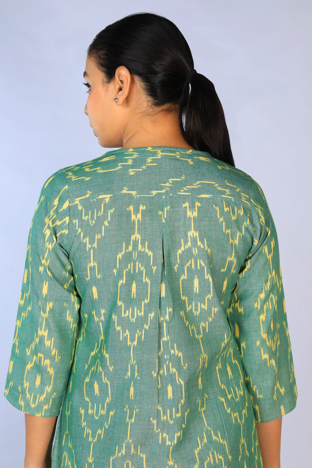 Kalanjali Ethnics Handwoven cotton Pochampally Ikat kurti - view 8