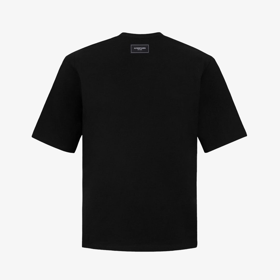 Almost Gods | Alpha Cross Spray Paint Tee { Black - view 3