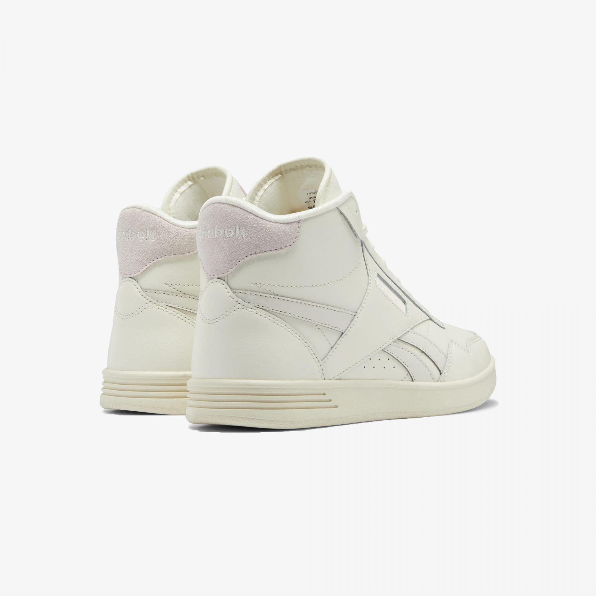 Reebok | CLUB HIGH TOP { CHALK / PORCELAIN PINK - view 2