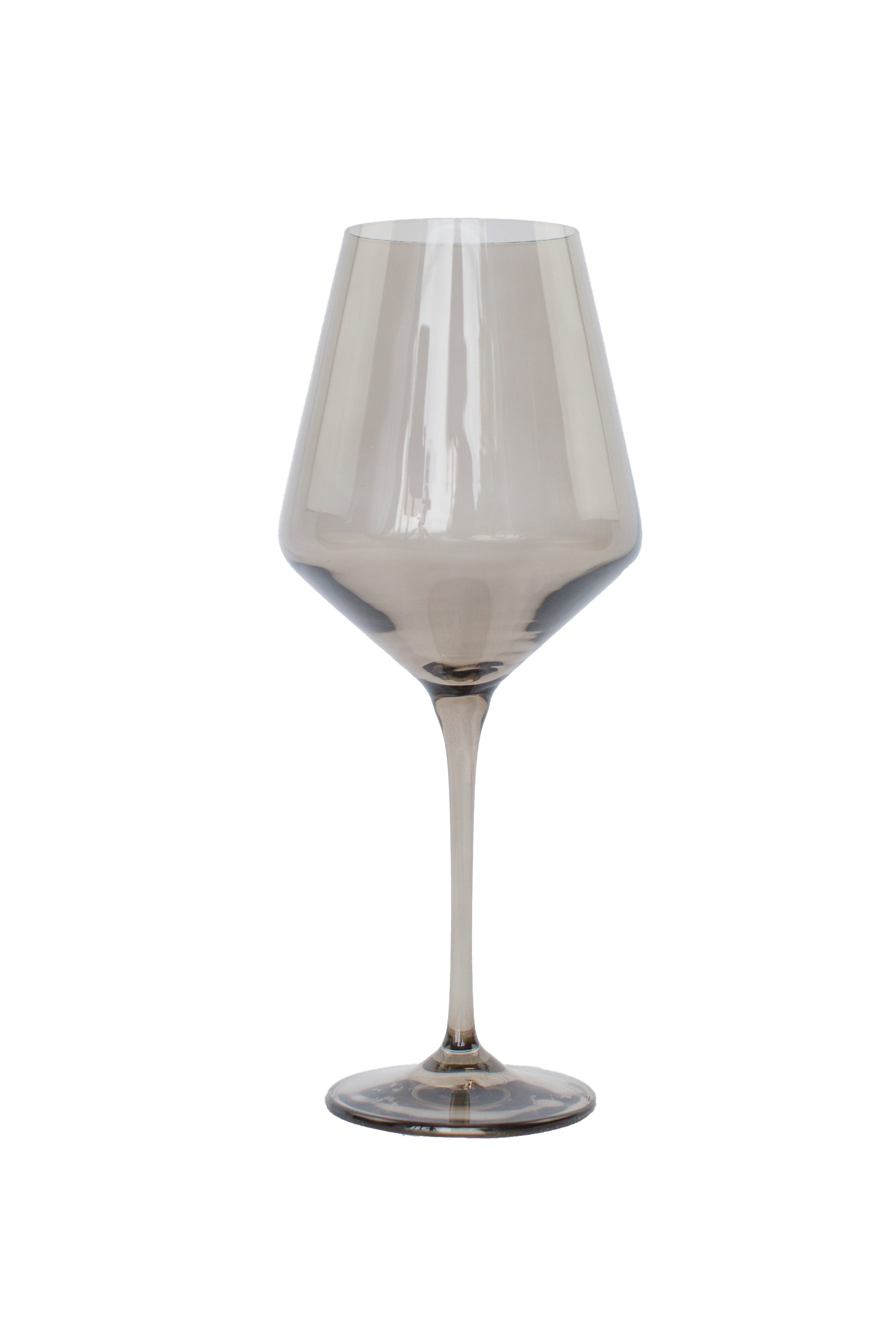 Estelle Colored Glass Estelle Colored Wine Stemware - Set of 6 {Gray Smoke} - view 9