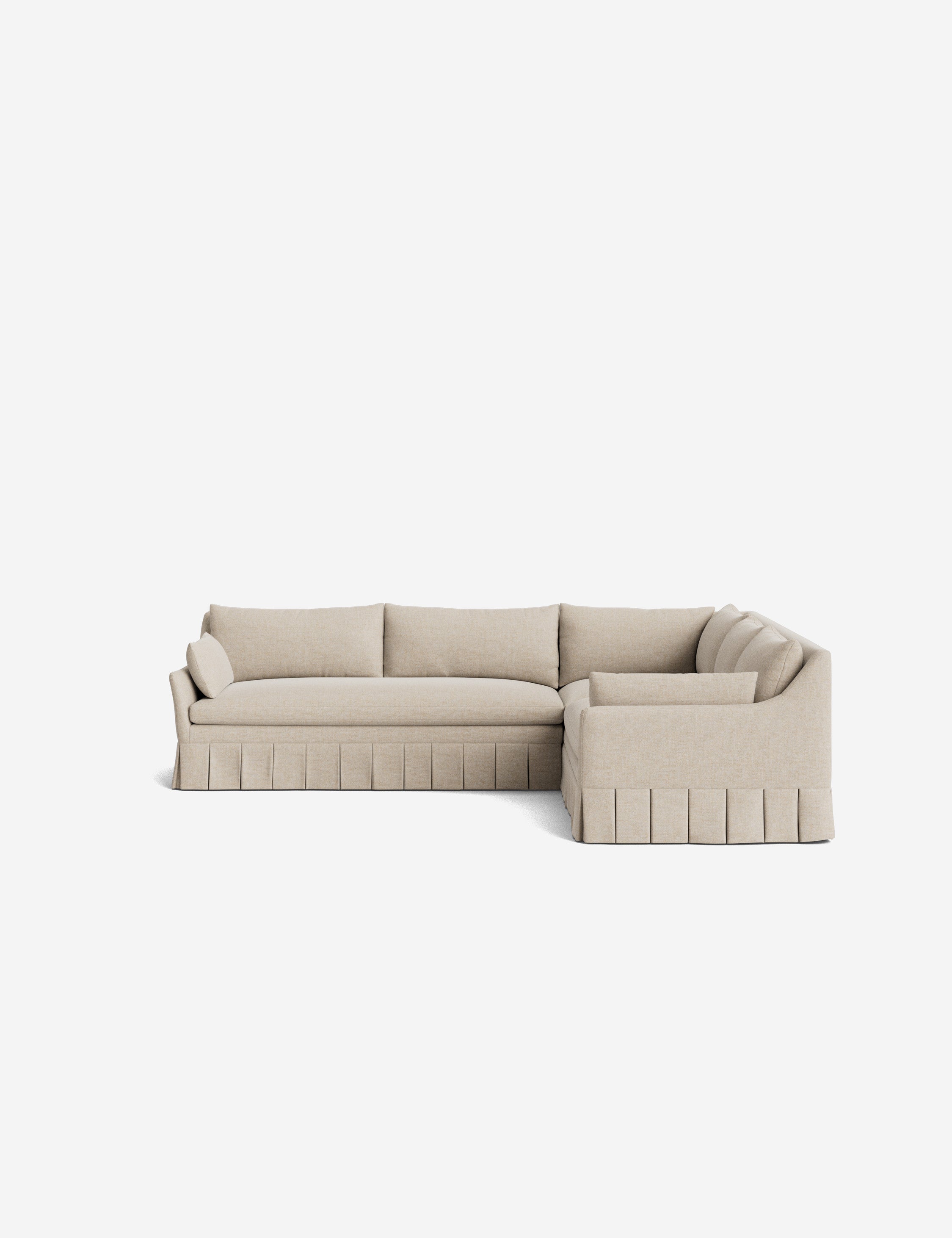 Lulu and Georgia Portola Luxe Depth Pleated Corner Sectional Sofa - view 127