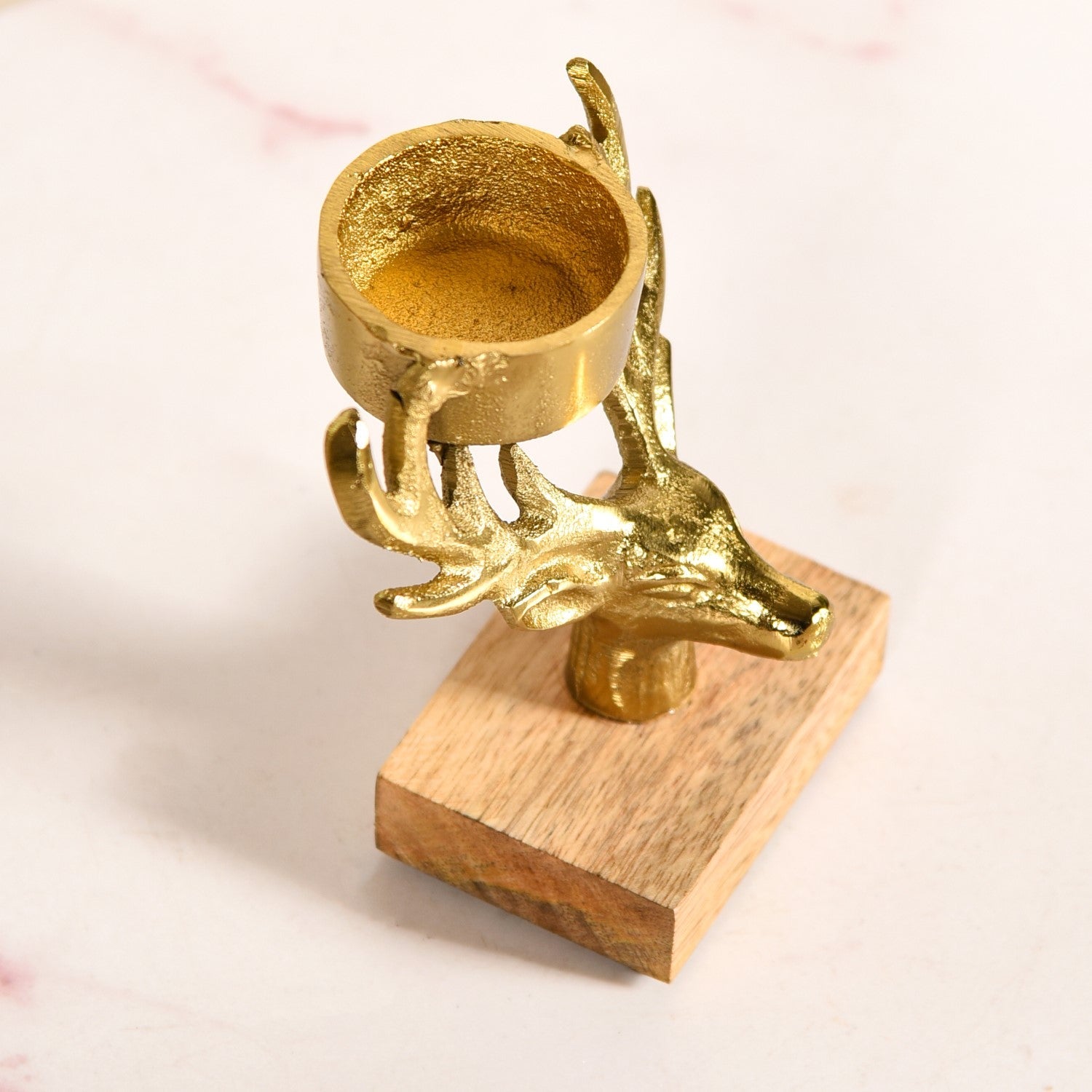 Nestasia Set Of 2 Gold Stag Tea Light Candle Holder - view 8