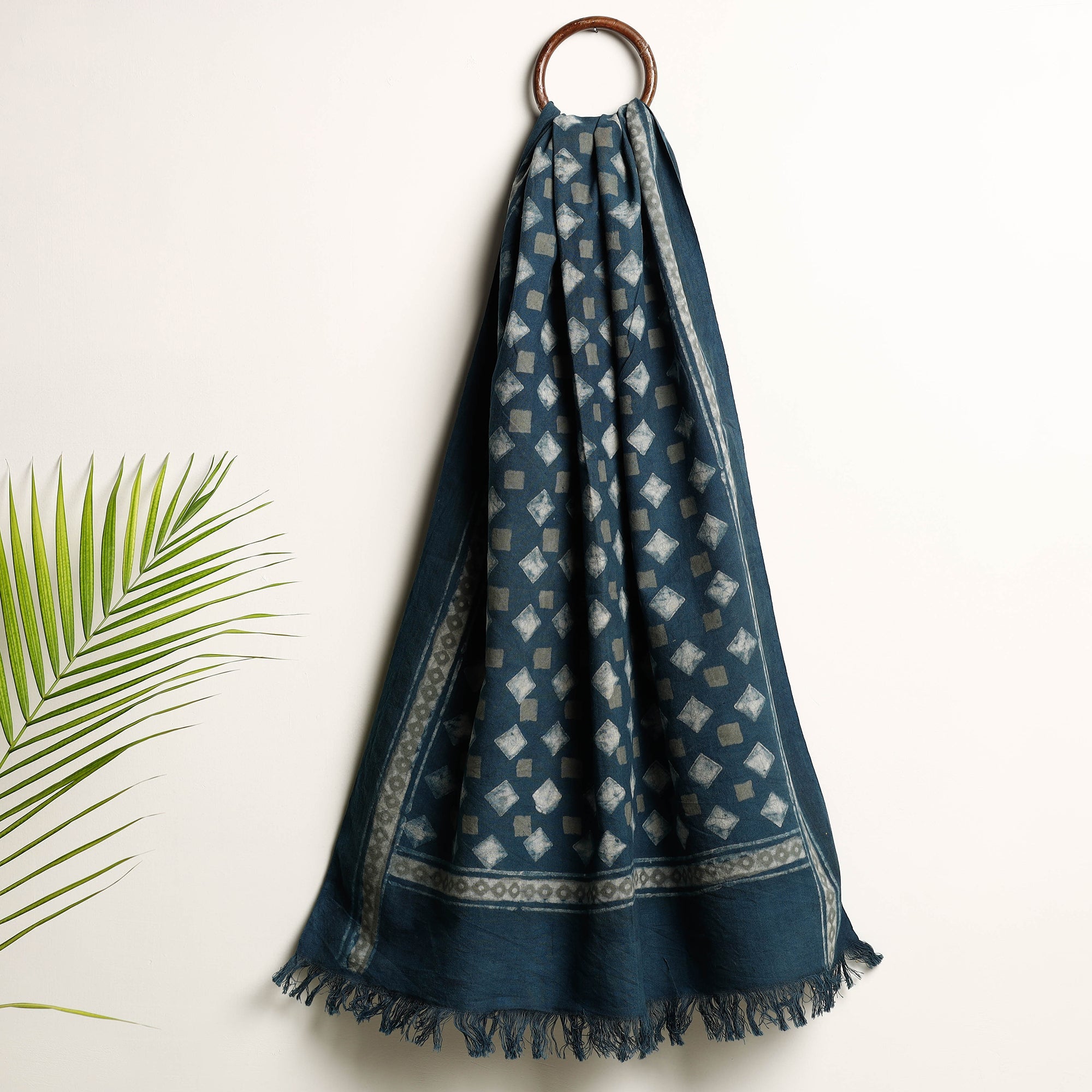 SOUTH KARGHA Blue - Akola Block Printed Pure Handloom Cotton Towel