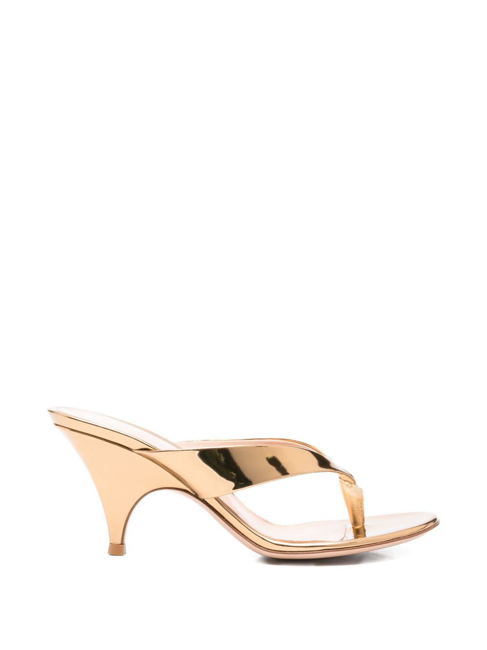 Gianvito Rossi Gianvito Sofia Thong 70 mirrored-leather sandals