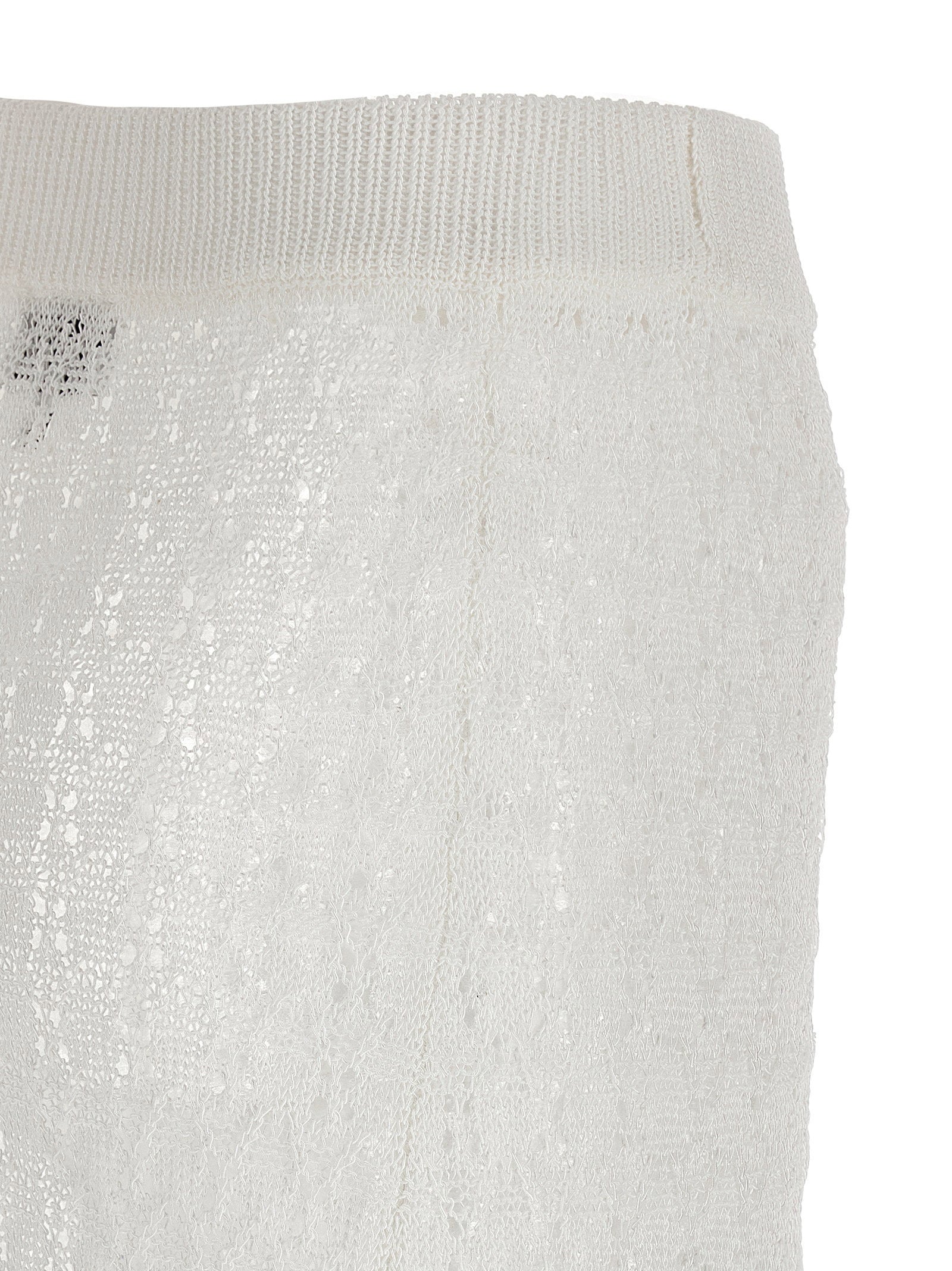 Ganni Shiny Pointelle Knit Skirt – 100% polyamide - view 4
