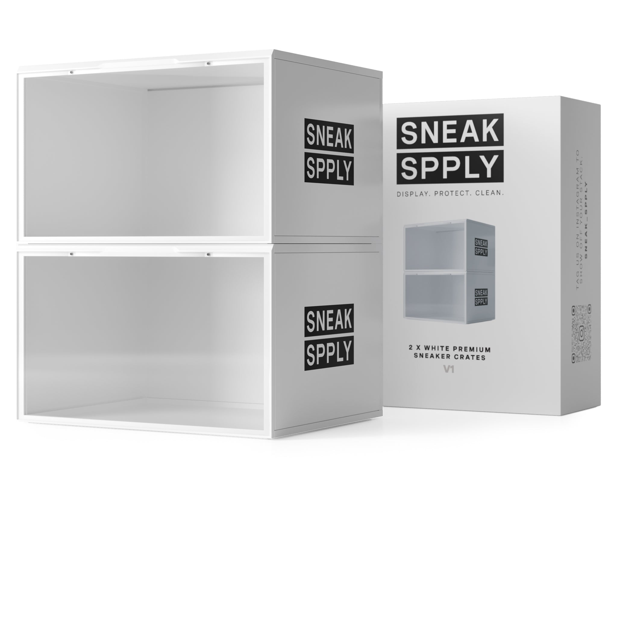 Sneak Spply Stack V1 Storage Crate White (2 Pack) - view 2