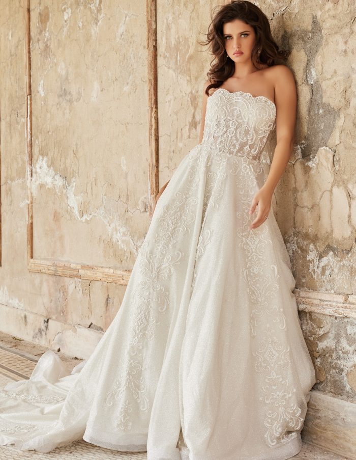 Jovani JB24563 Ball Gown Glitter Long Lace Wedding Dress - view 2