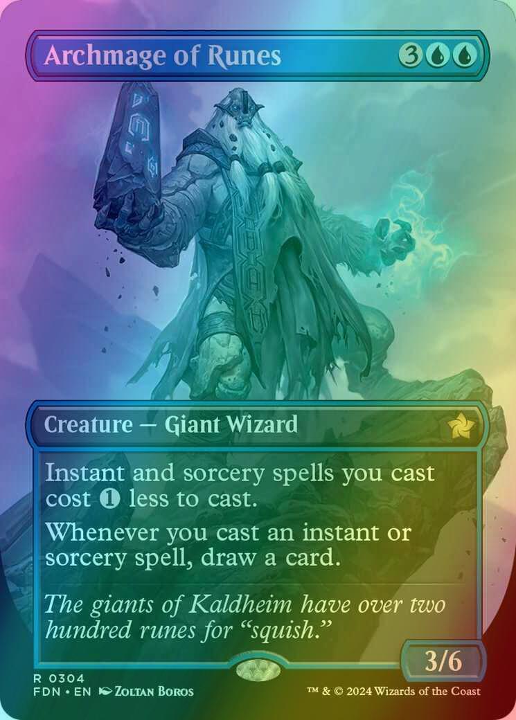 Magic Archmage of Runes [304] [Borderless] [Foundations] [Foil]