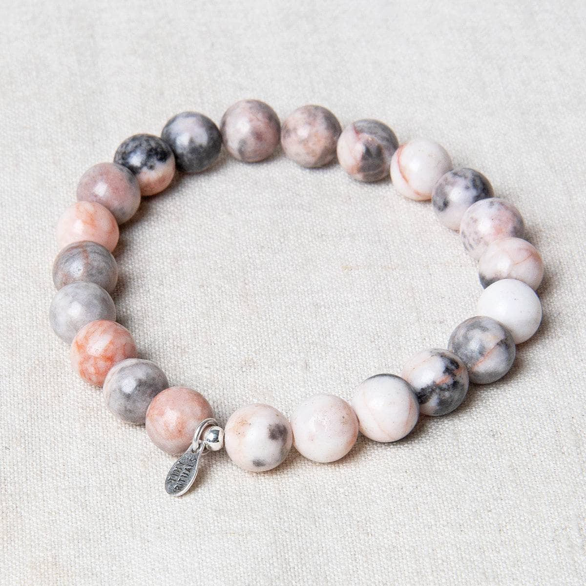 Tiny Rituals Pink Zebra Jasper Energy Bracelet 8mm
