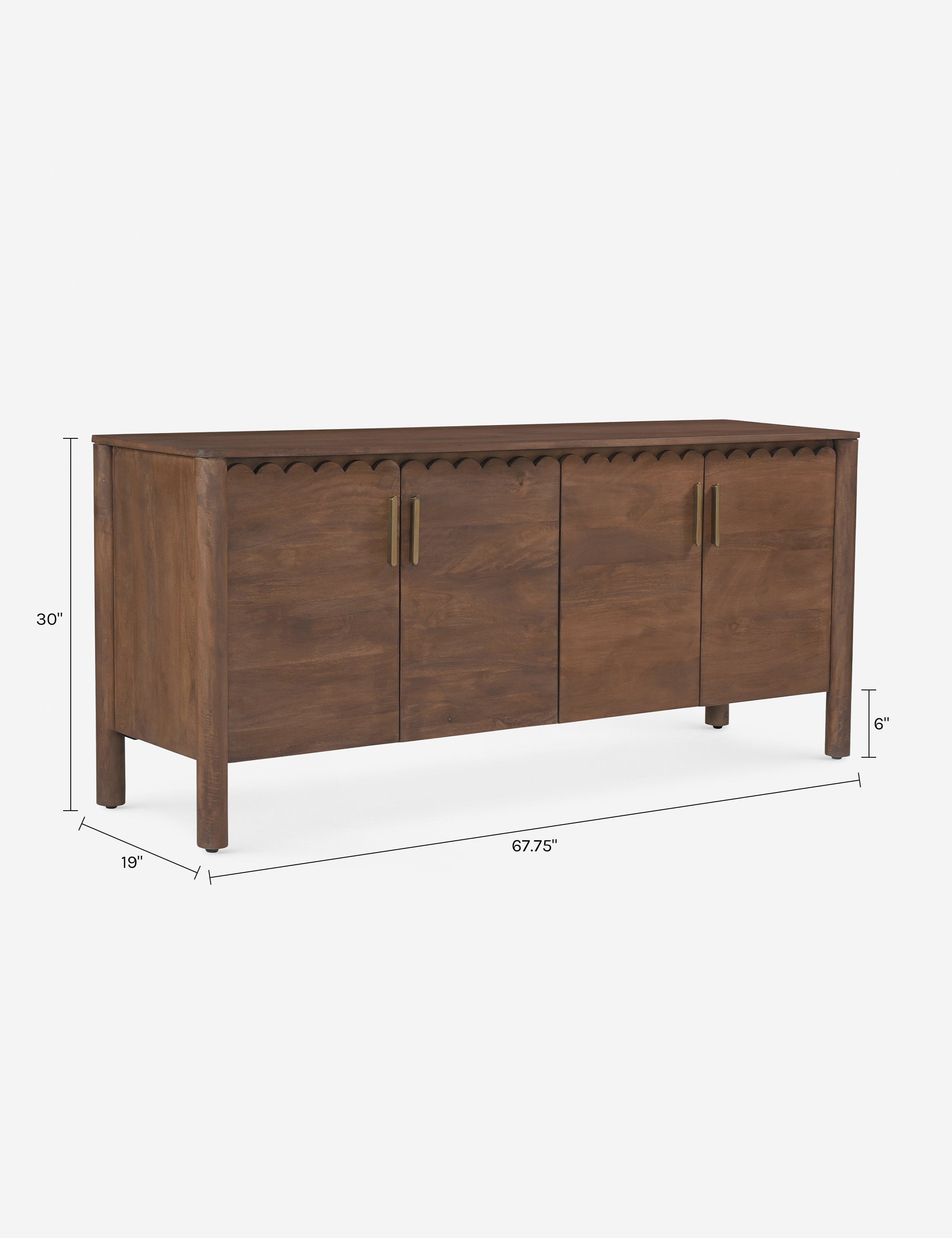 Lulu and Georgia Samantha 4-Door Sideboard – Brown - view 9