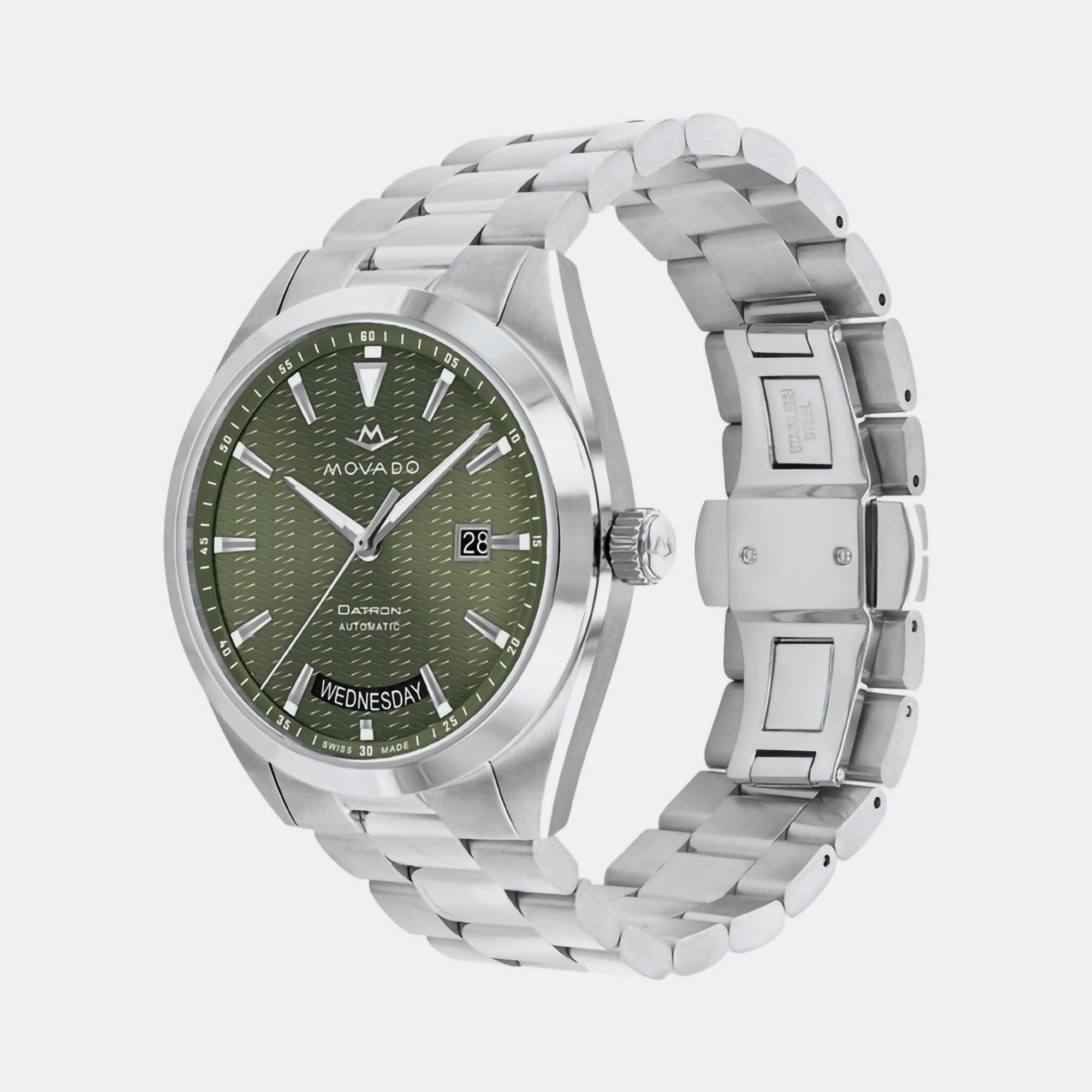 Movado Heritage Men Quartz Green Dial Analog Stainless Steel Watch 3650178 - view 2