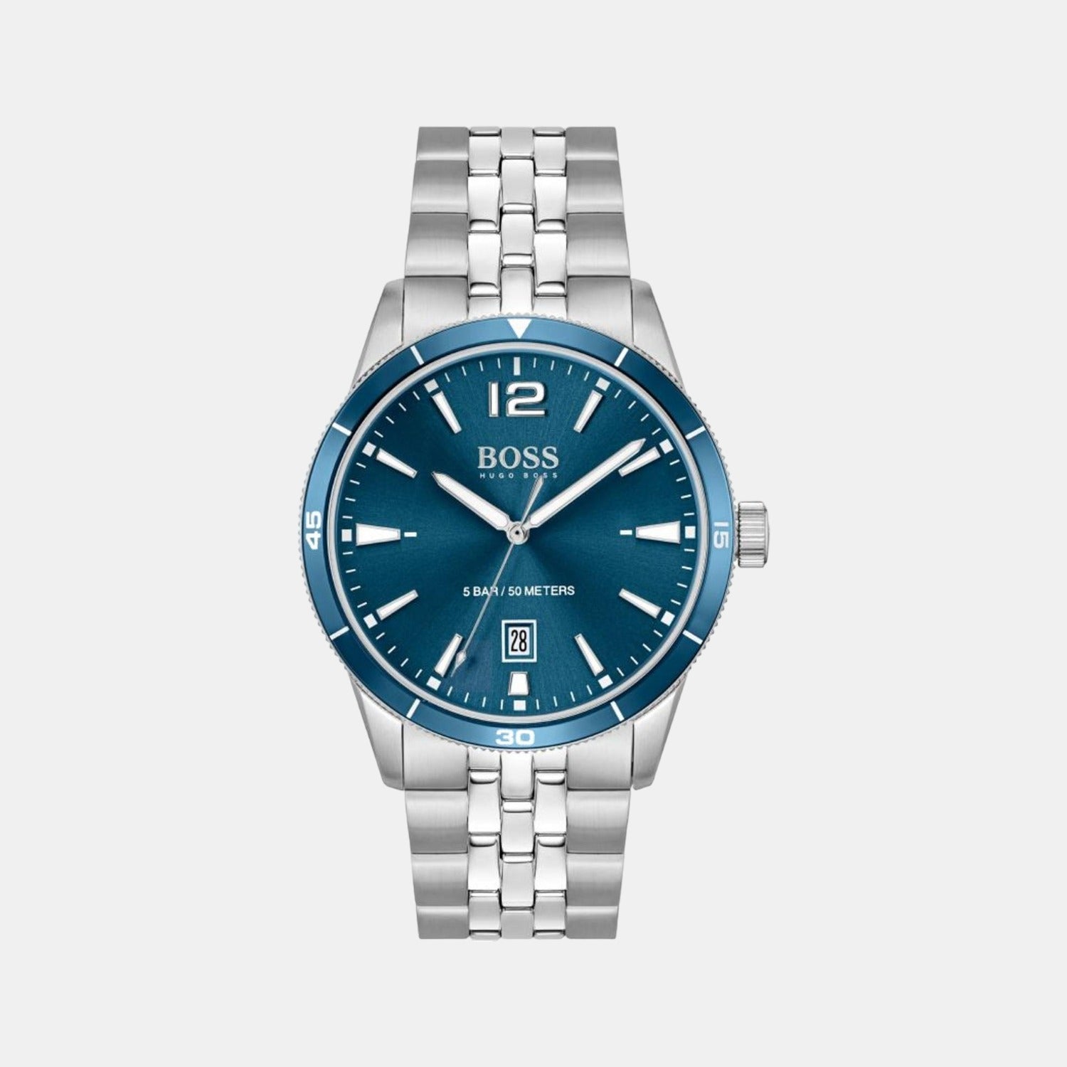 Boss Drifter Men Quartz Blue Dial Analog Stainless Steel Watch 1513902