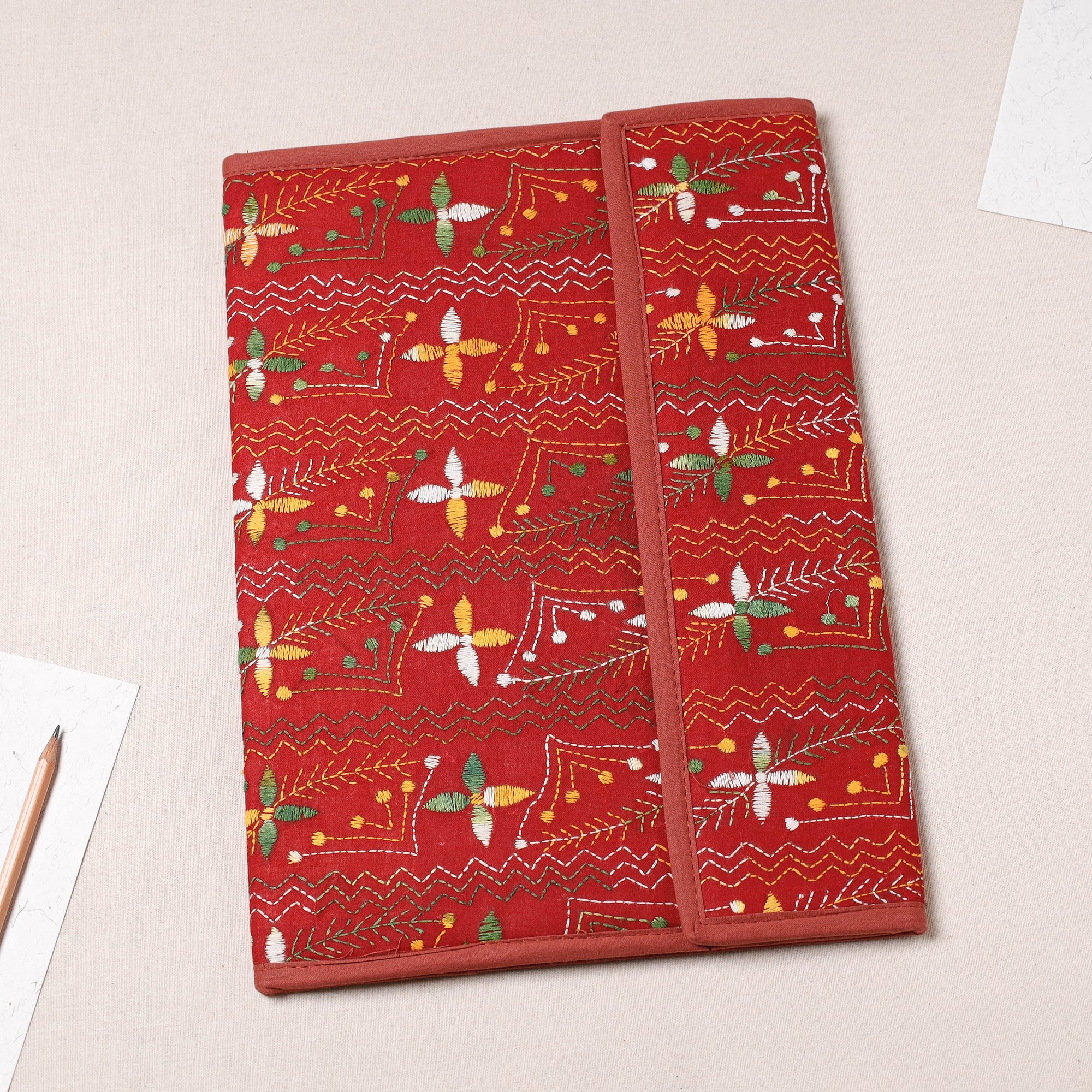 ASALKAAR Bengal Kantha Work Handcrafted File Folder