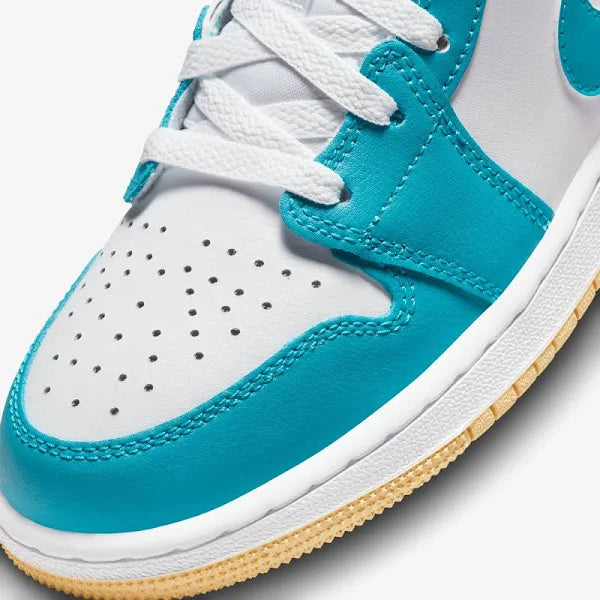 Air Jordan 1 Mid Aquatone/Gold-white (GS) Sale - view 2
