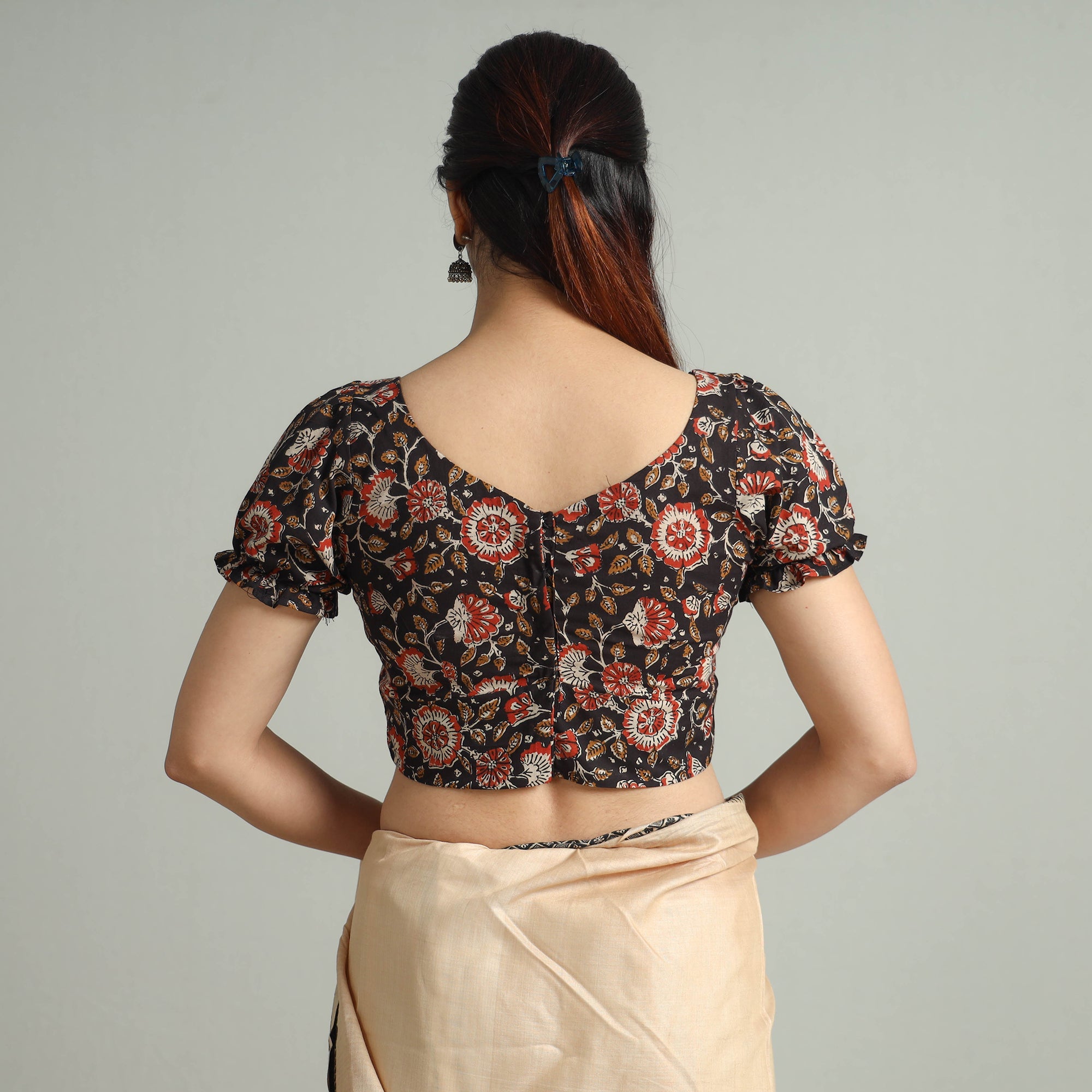 ITOKRI CASUALS Black - Bagh Bagru Block Printed Cotton Stitched Blouse 09 - view 6