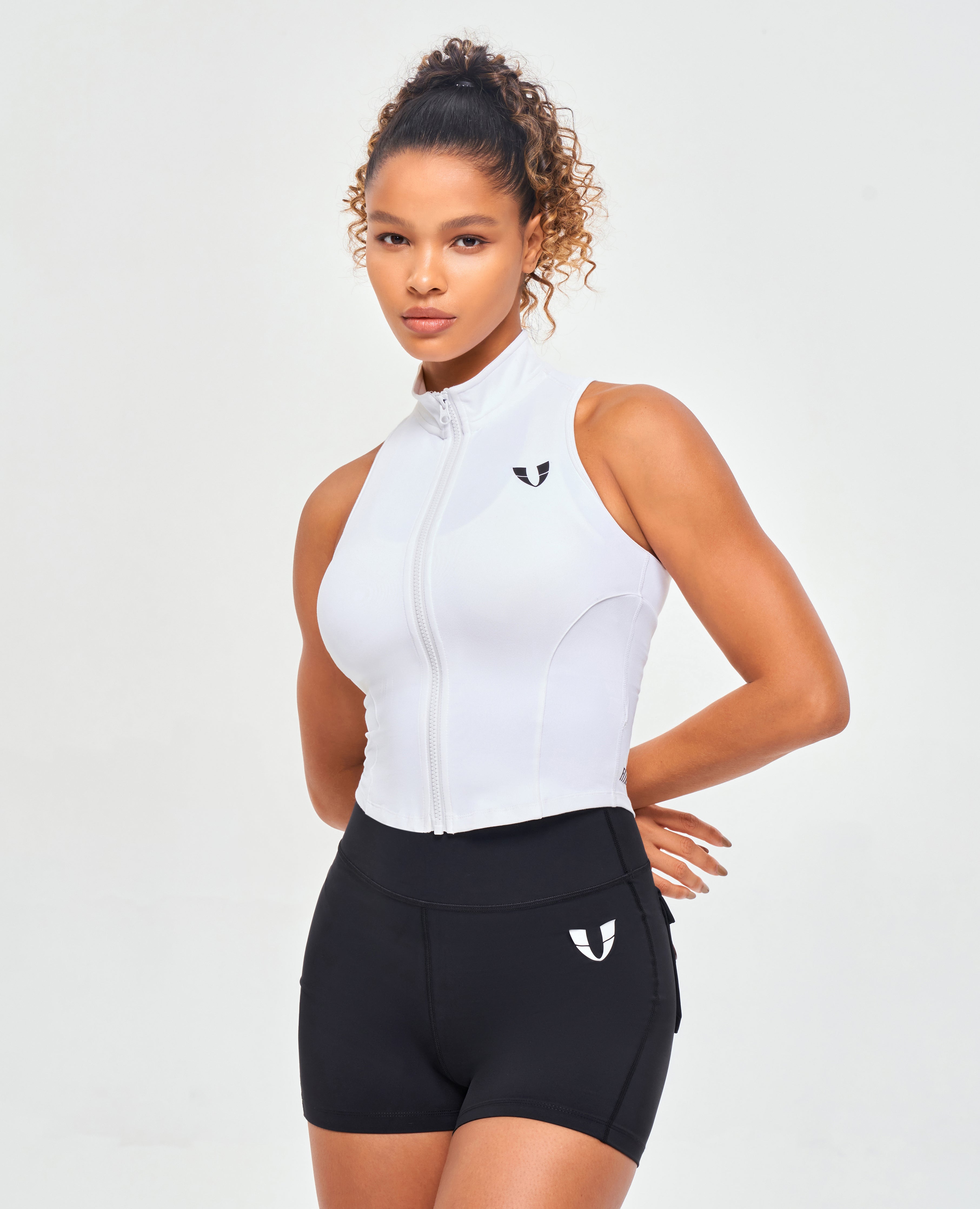 FIRM ABS ZIP TANK TOP - White - view 6