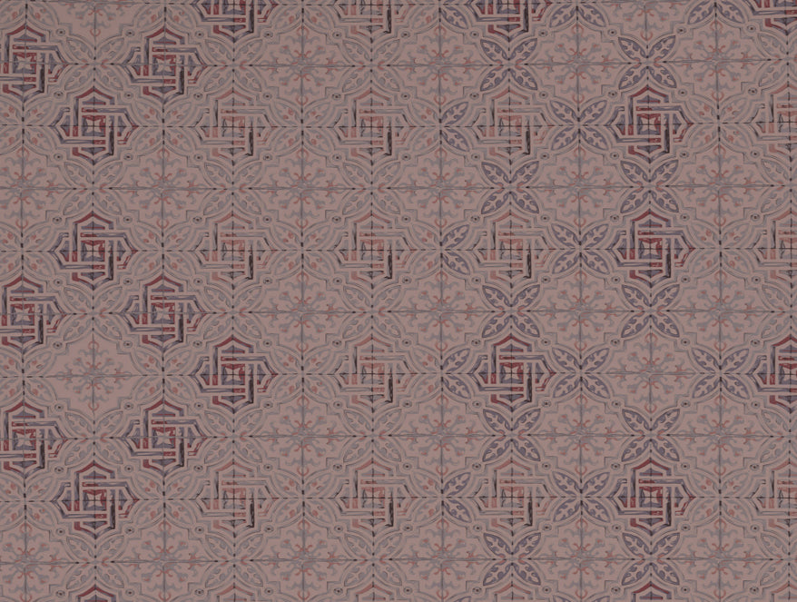 Spaces India Geometric Shadow Gray - Light Brown 100% Cotton Double Bedsheet - Morroccan By Spaces - view 6