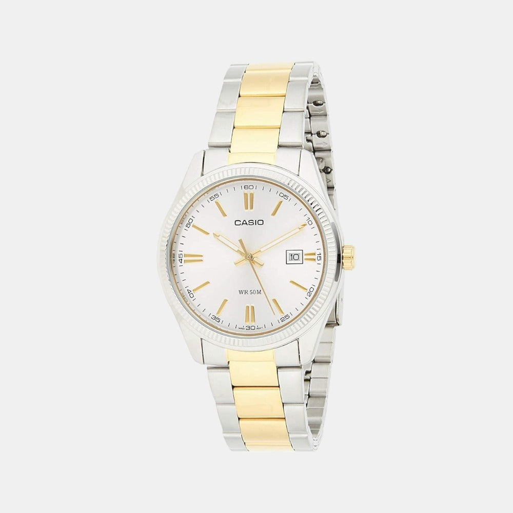 Casio Enticer Men Quartz Silver Dial Analog Stainless Steel Watch A491