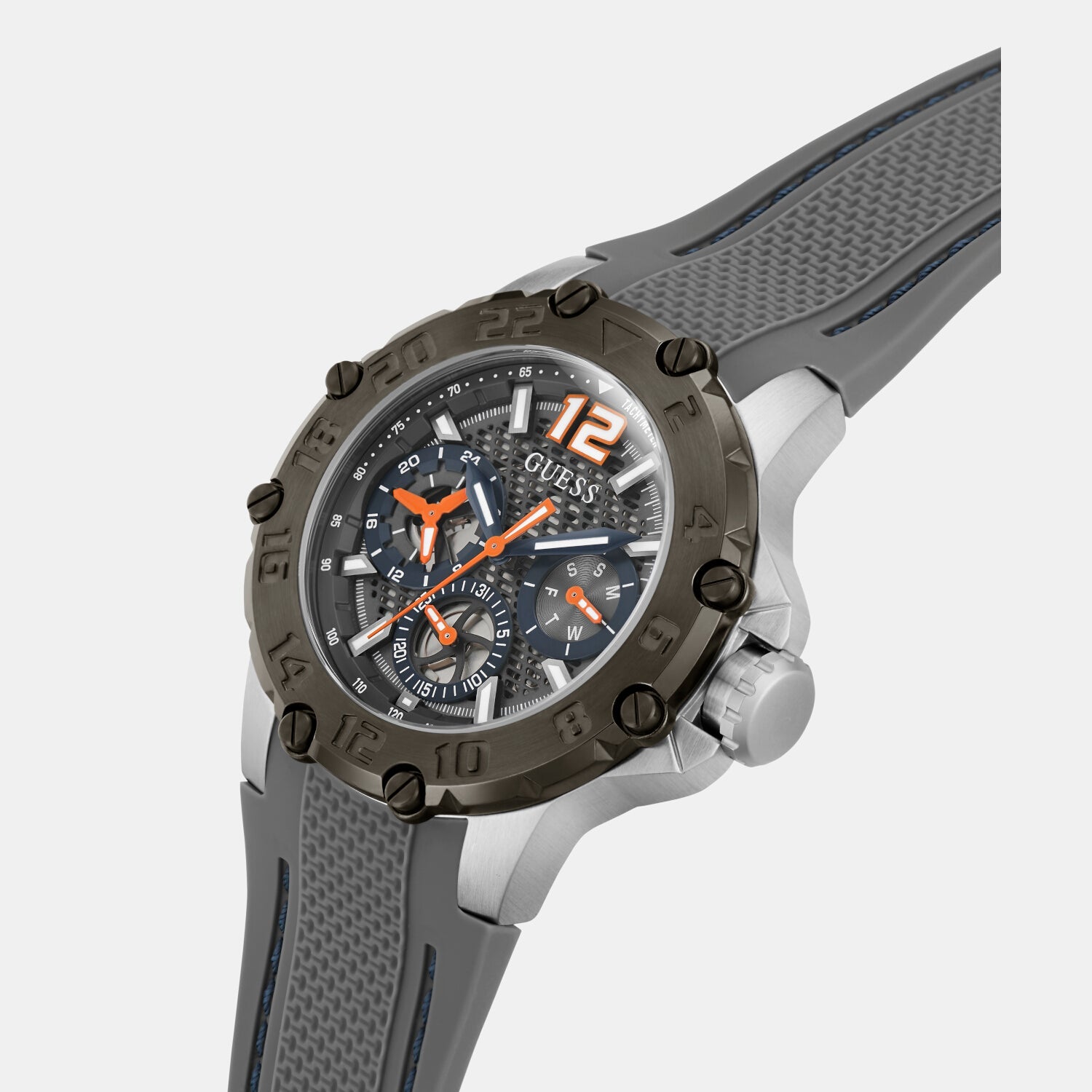 Guess Contender Men Quartz Grey Dial Analog Silicone Watch GW0640G1 - view 4