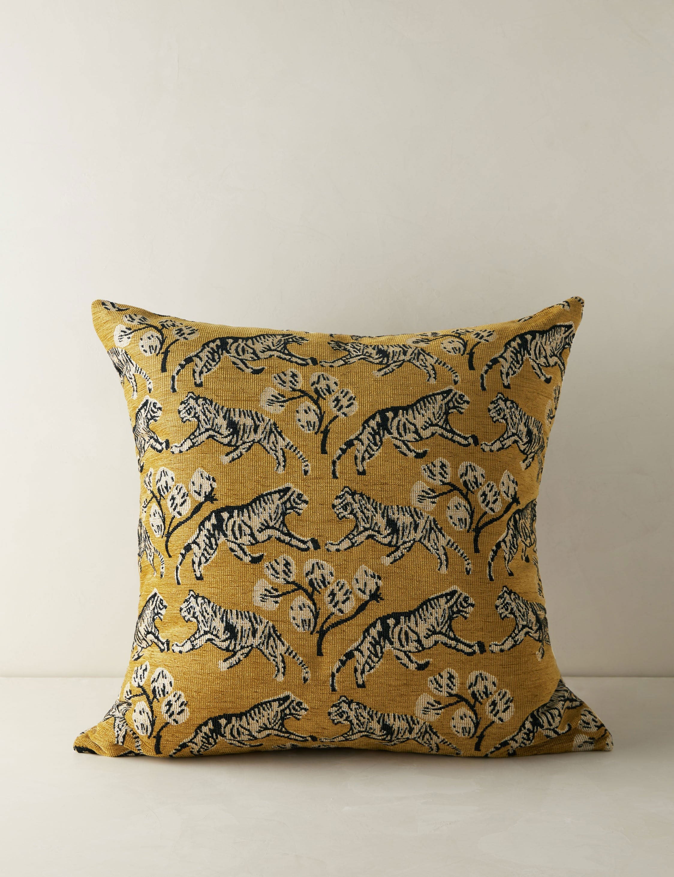 Lulu and Georgia Tiger Jacquard Pillow by Sarah Sherman Samuel - view 2