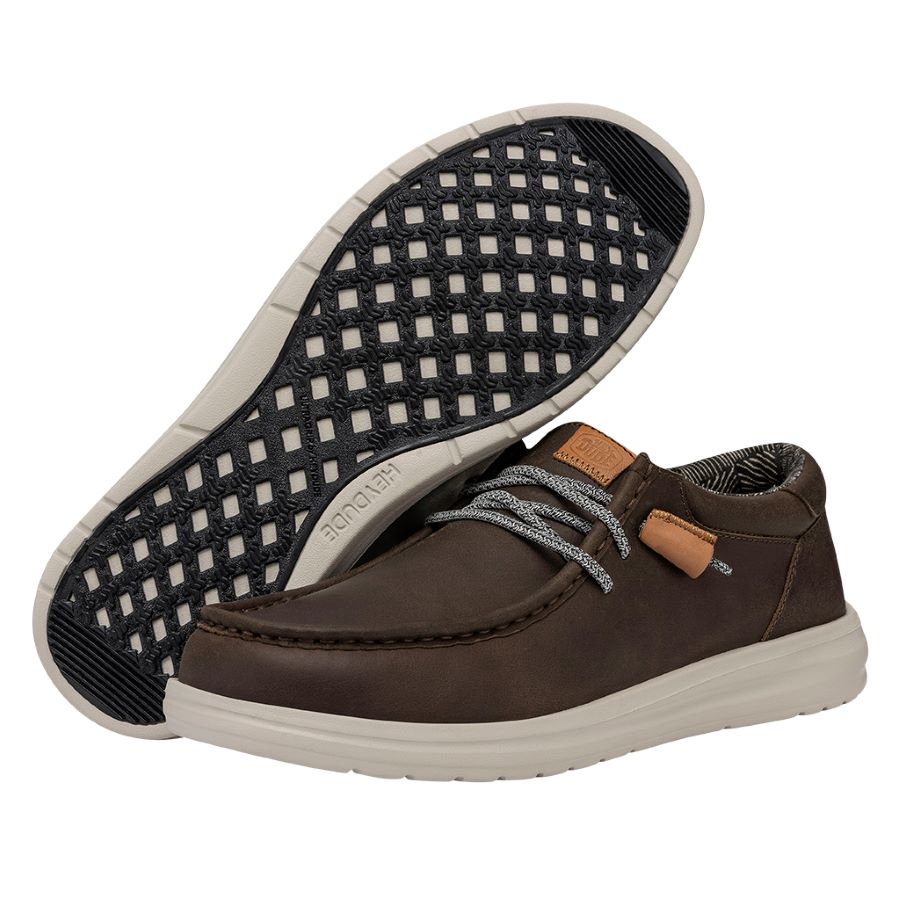 HEYDUDE shoes Paul Craft Leather - Grey – Men's - view 3