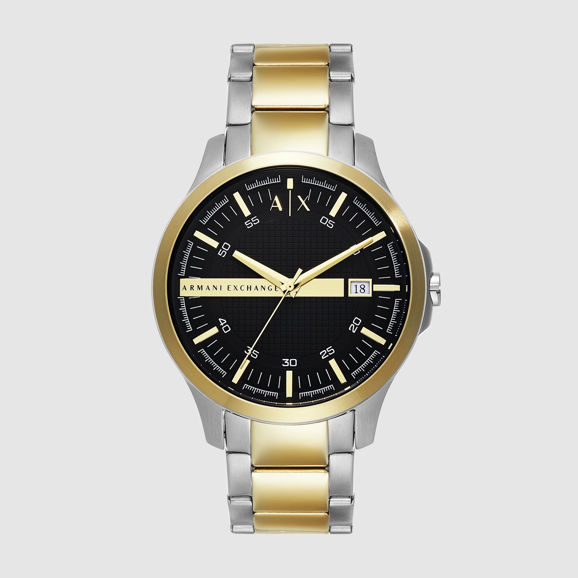 Armani Exchange Hampton Men Quartz Black Dial Analog Stainless Steel Watch AX2453