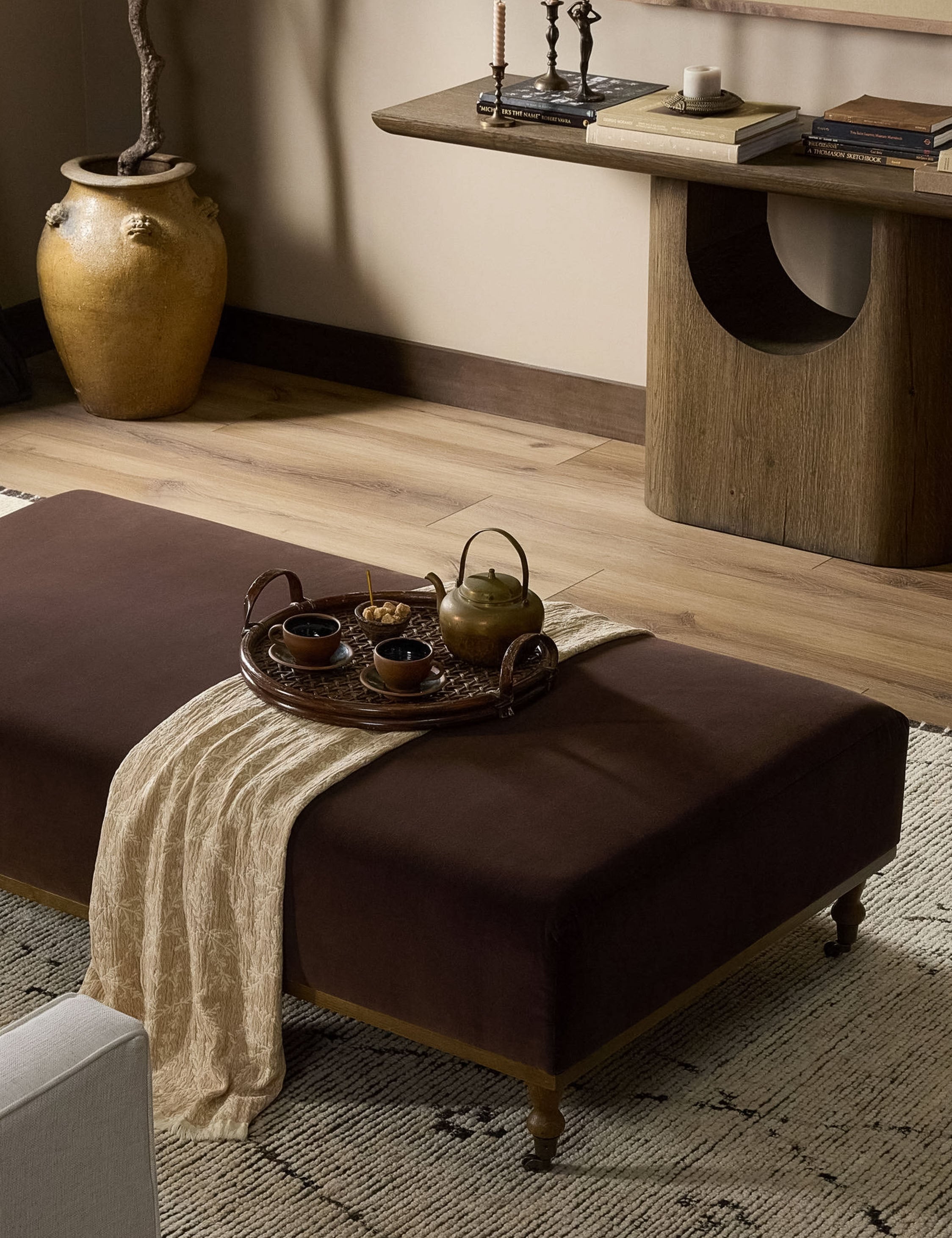 Lulu and Georgia Decker Ottoman – Brown - view 2