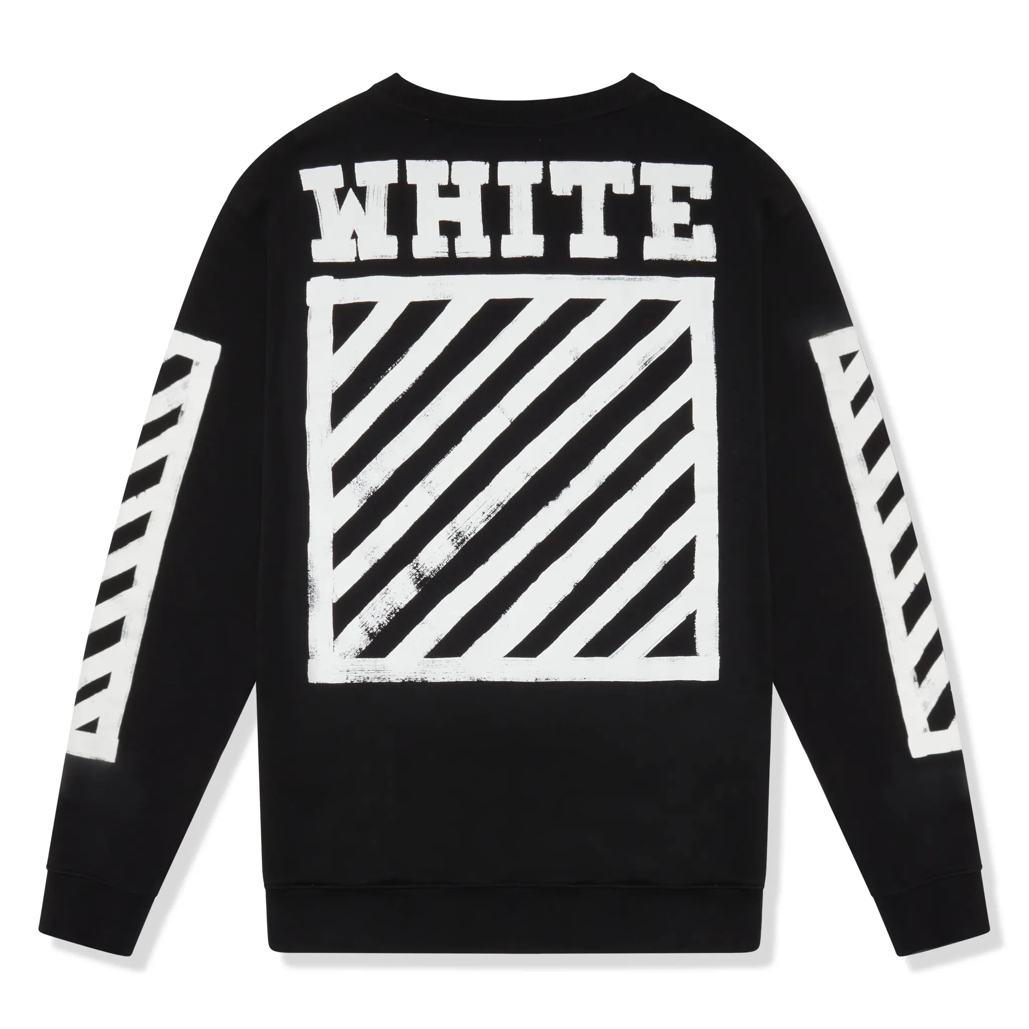 Preloved - Off-White Brushed Diagonal Black Sweatshirt - view 2
