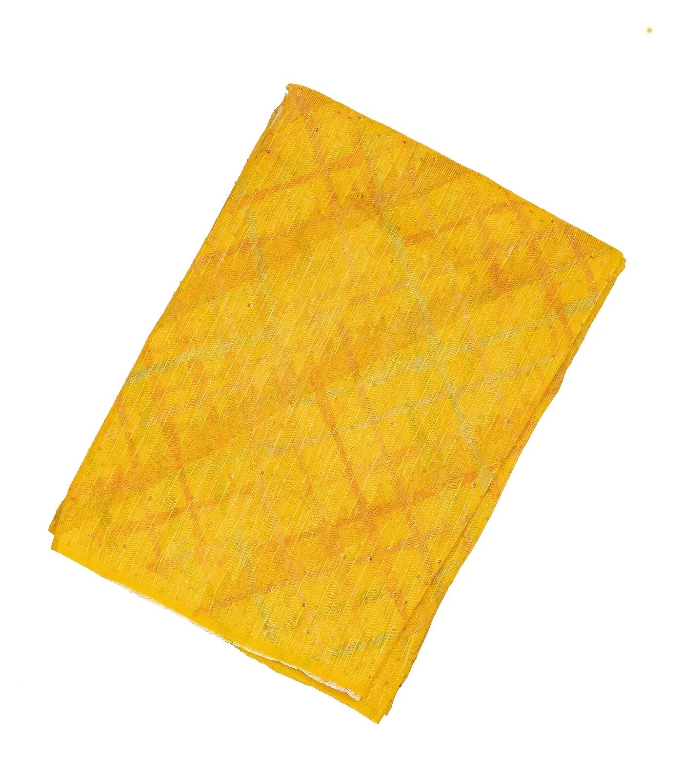RmKV Mustard Woven Tussar Silk Saree With Printed Stripes