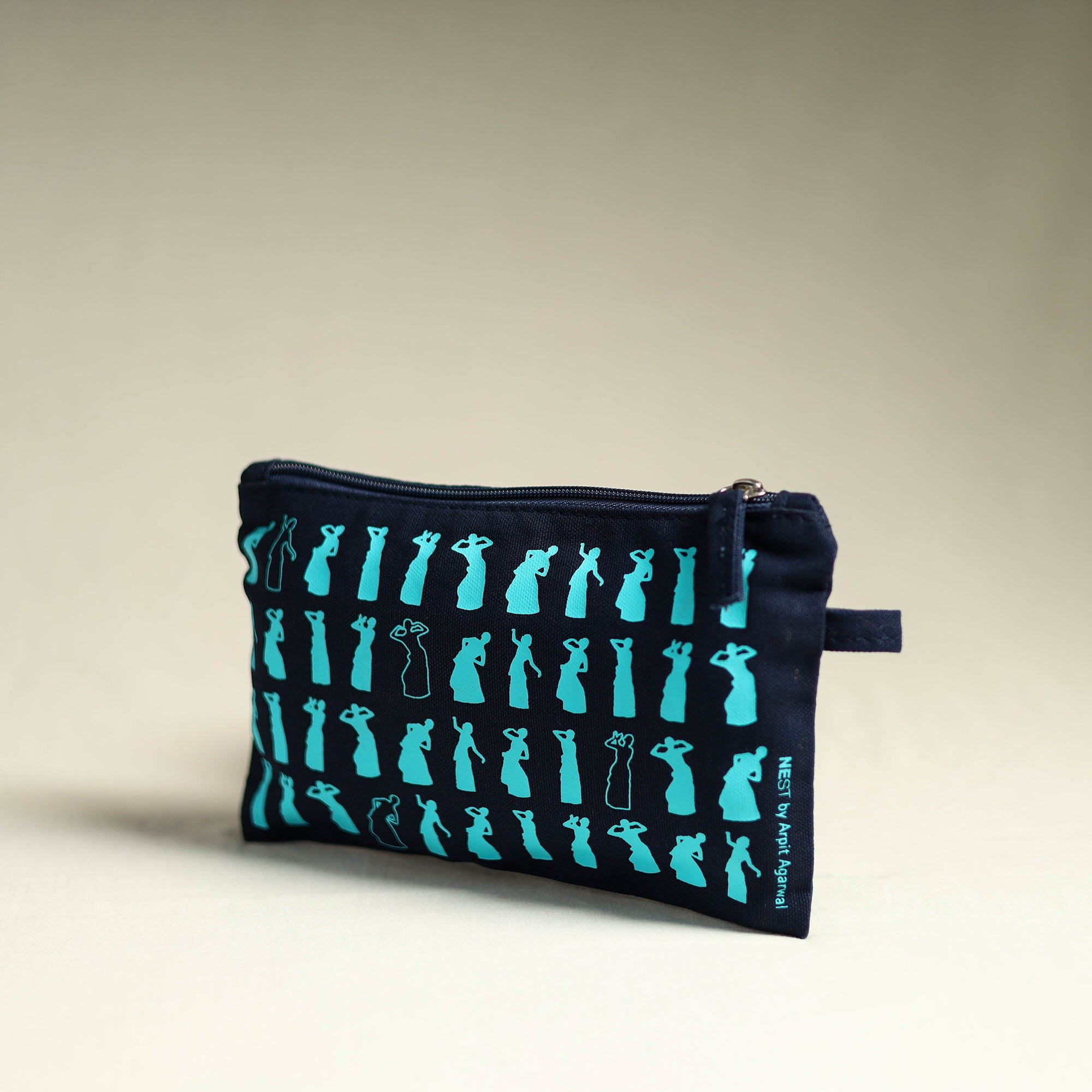 NEST BY ARPIT AGARWAL Black - Assam Bihu Cotton Canvas Utility Pouch - view 2