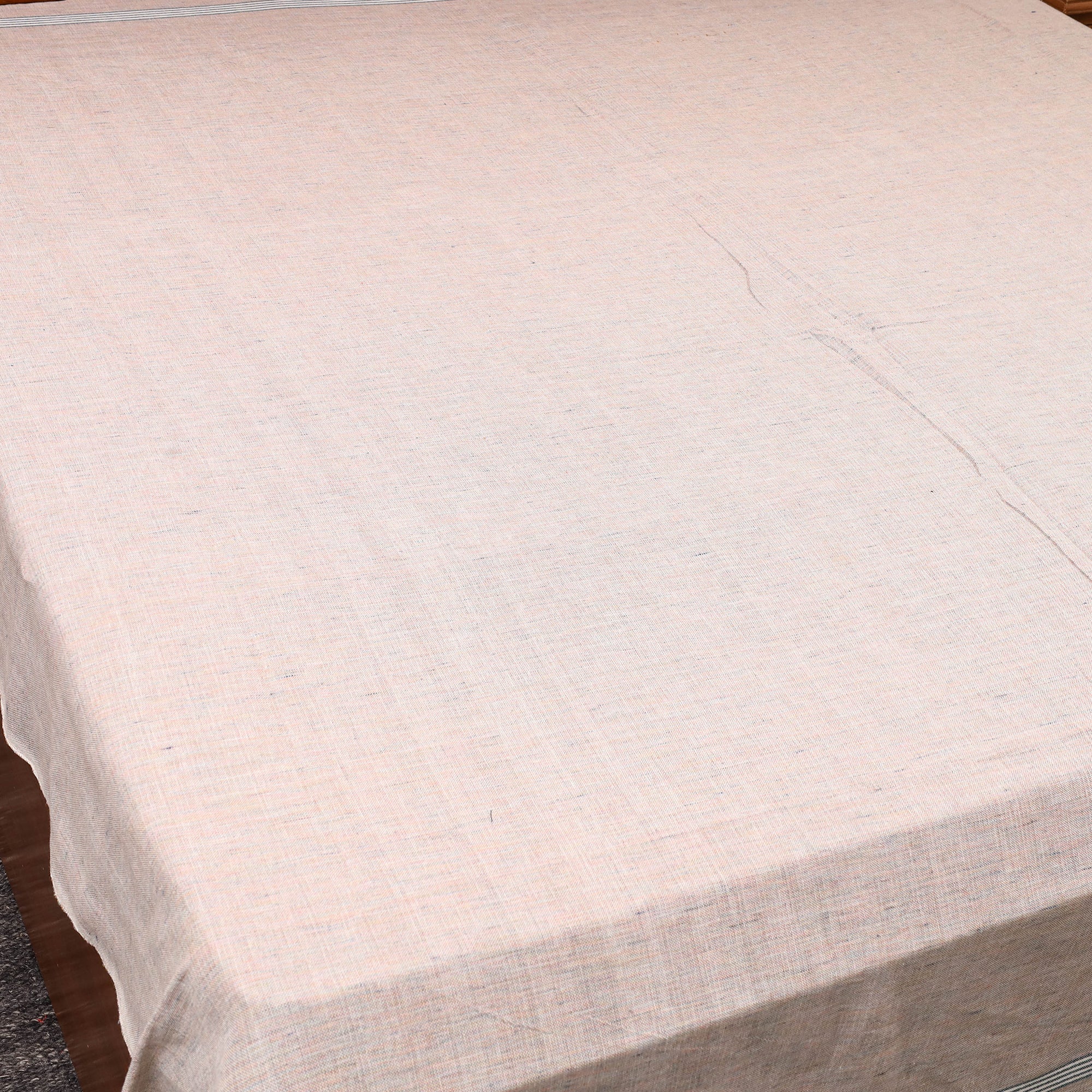 GWALIOR HANDLOOMS Beige - Plain Cotton Double Handloom Bed Cover (98 x 90 in) 29 - view 2