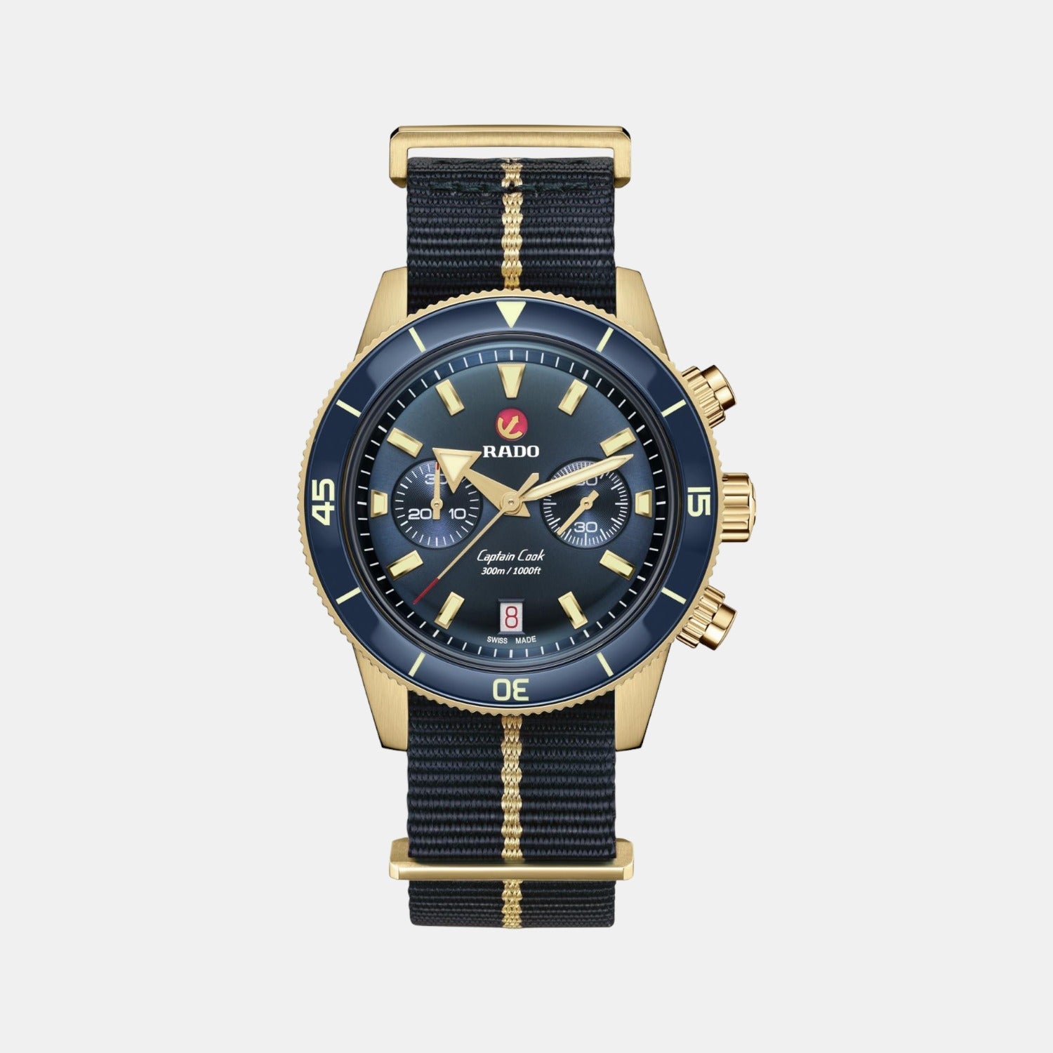Rado Captain Cook Men Automatic Blue Dial Chronograph Fabric Watch R32146208