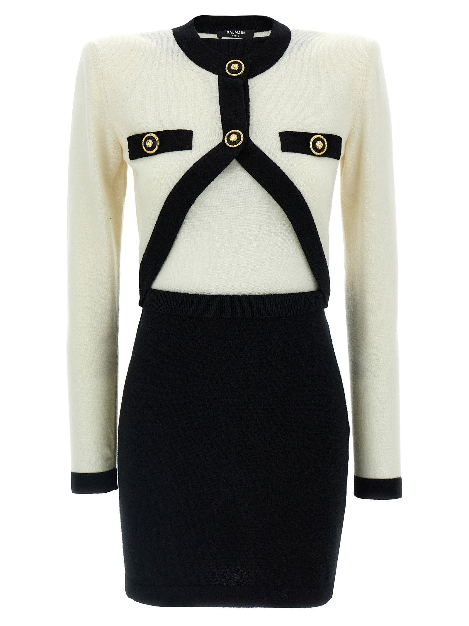 Balmain Filo Leone Catena Dress – 60% wo, 25% ws, 15% wo