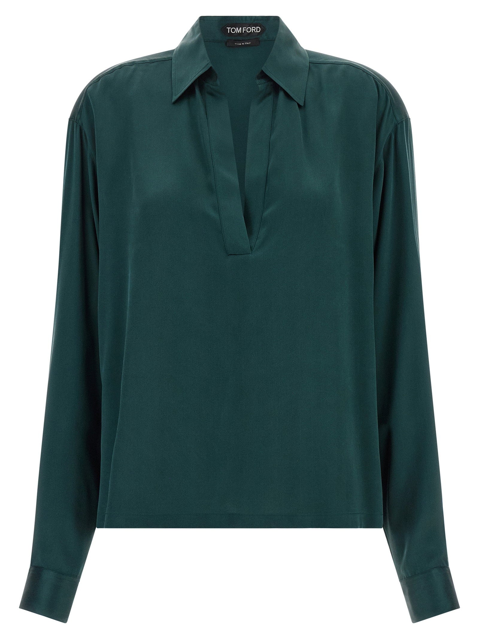 Tom Ford Satin Silk Polo Shirt – 100% silk