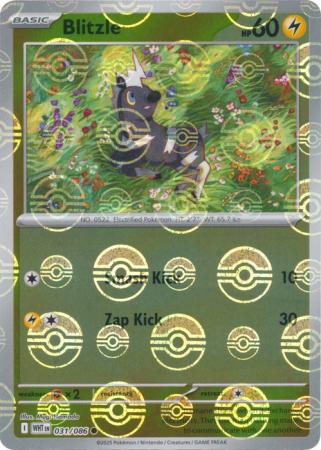 Common sv105w-031 reverse – Pokémon Blitzle - Poké Ball Pattern - 031/086 - Common [sv105w-031] [Reverse Holo]