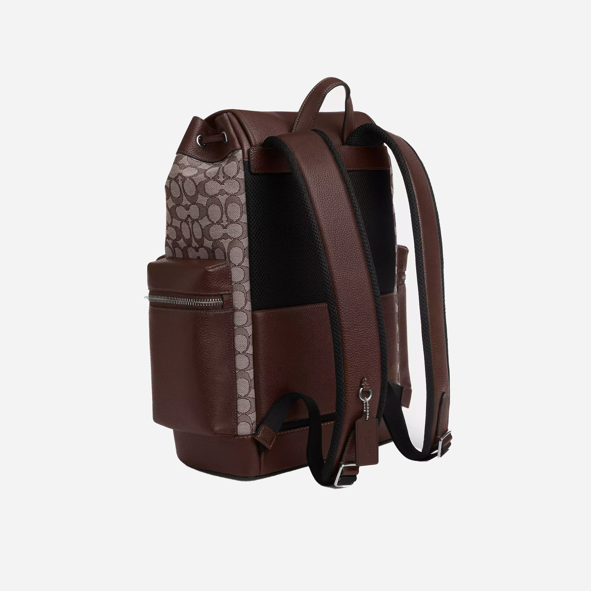 Coach Sprint Backpack In Signature Jacquard signature canvas/Silver/Oak/Maple - view 2