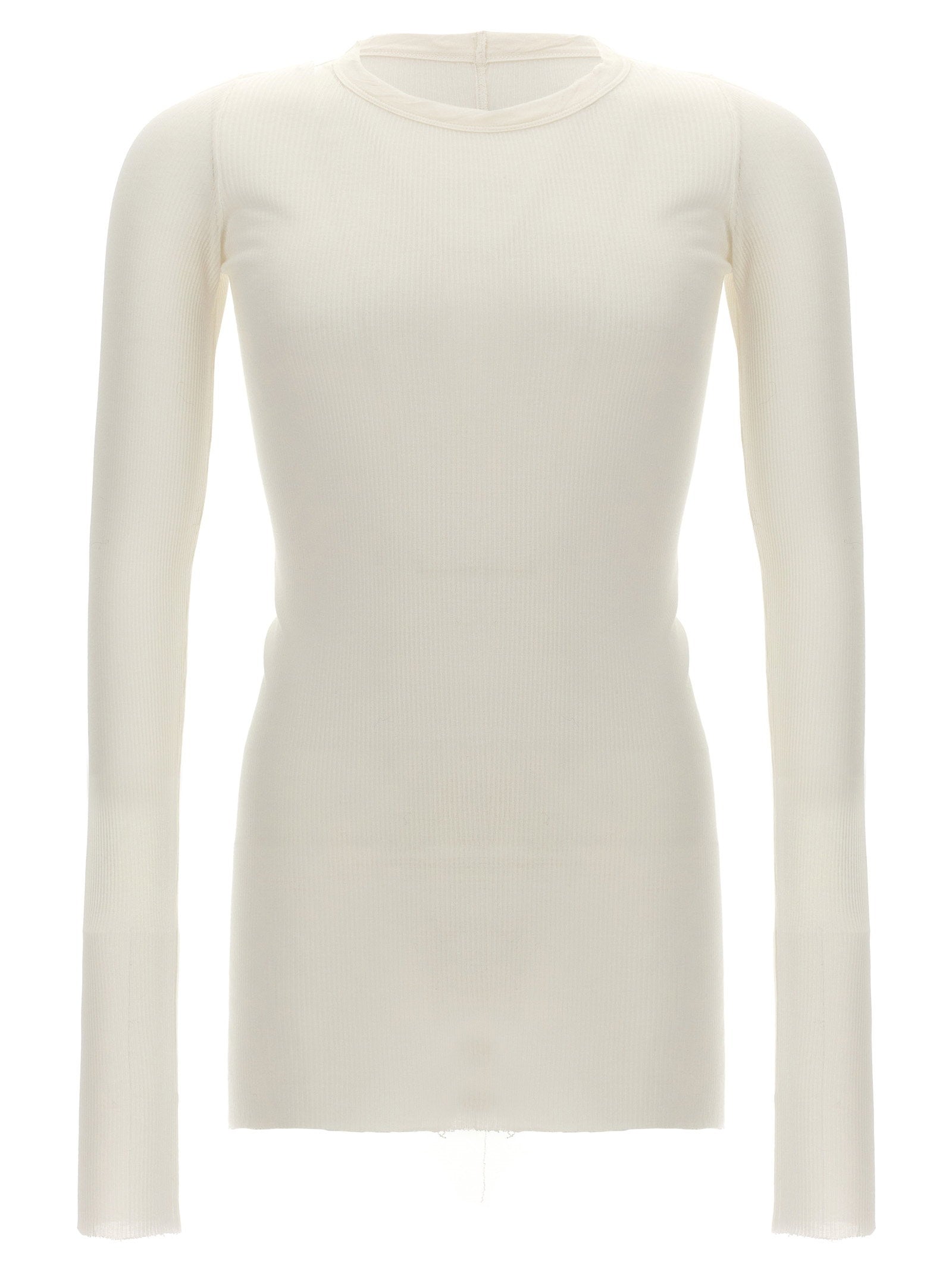 Rick Owens Rib Ls T T-shirt – 88% viscose, 12% silk