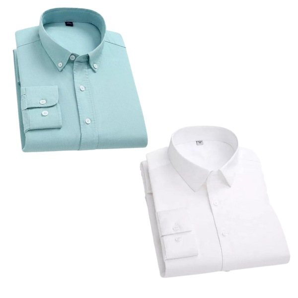 BlackTree Combo of 2 Cotton Shirt for Man ( Pista and White )