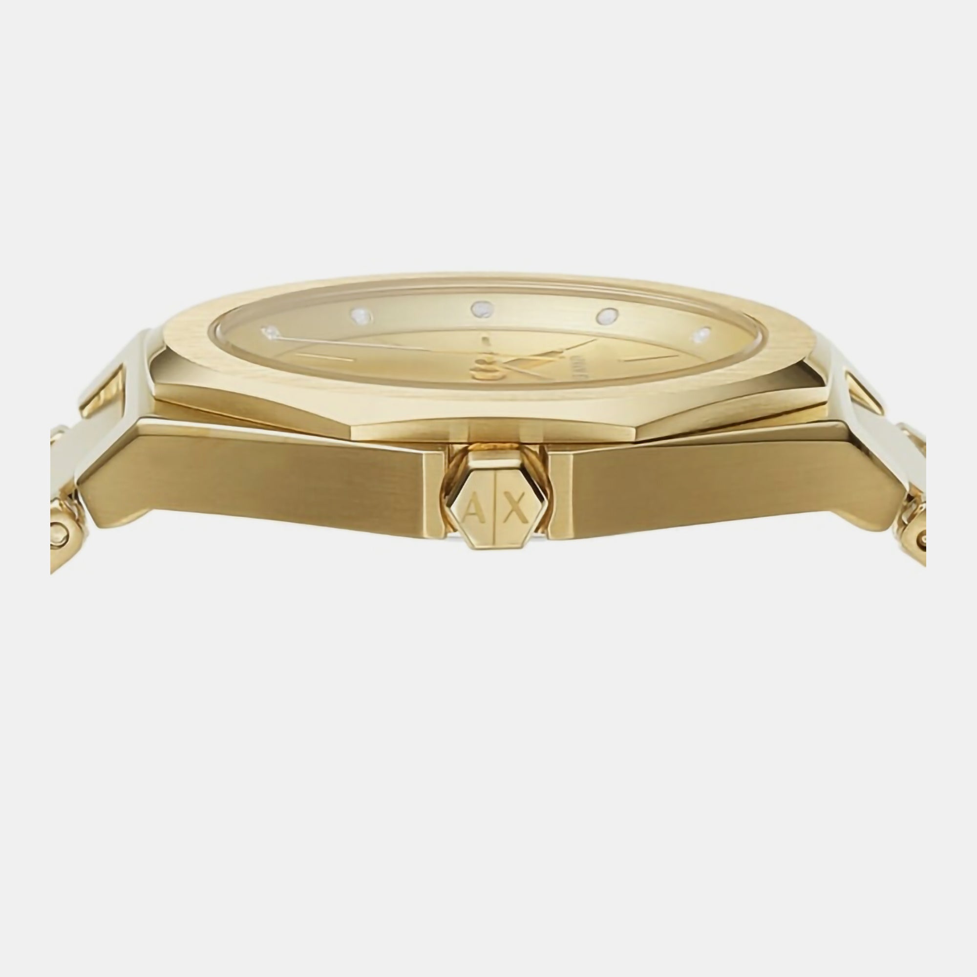 Armani Exchange Andrea Women Quartz Gold Dial Analog Stainless Steel Watch AX4608 - view 7