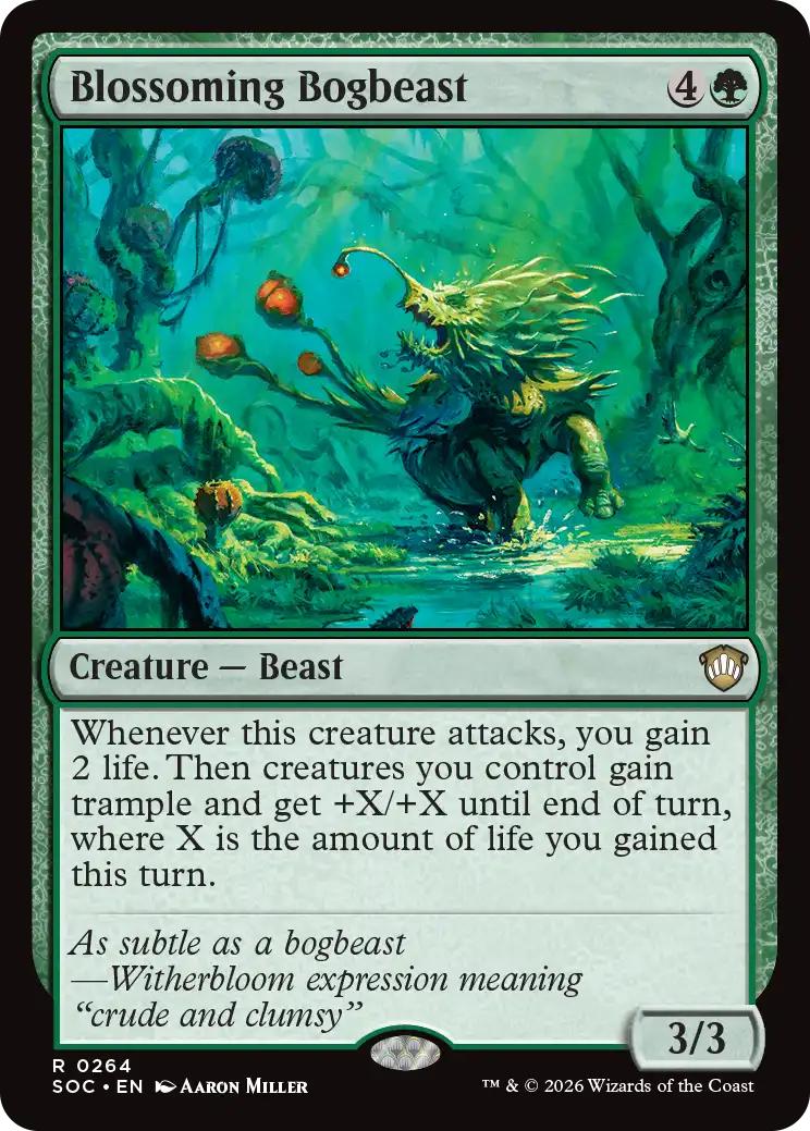 Blossoming bogbeast 264 – Magic Blossoming Bogbeast [264] [Secrets of Strixhaven: Commander] [Non-Foil]