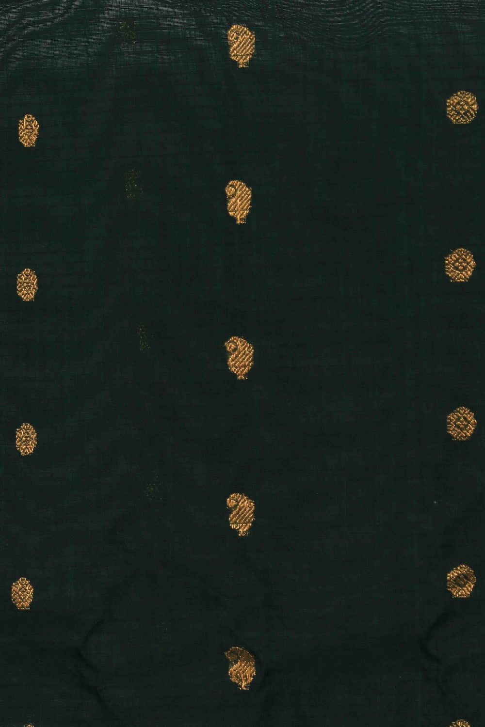 Kalanjali Gadwal Cotton Silk Bottle Green Saree - view 2