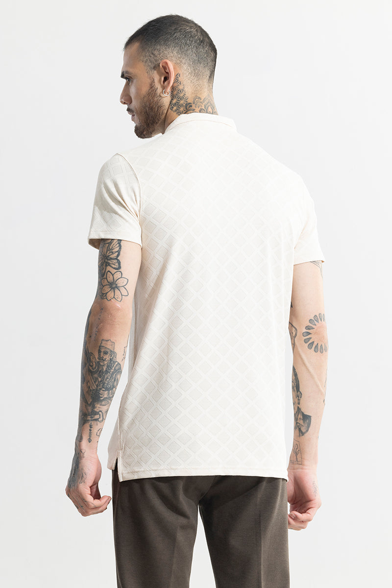 SNITCH Quad Zig Off-White Polo T-Shirt - view 6