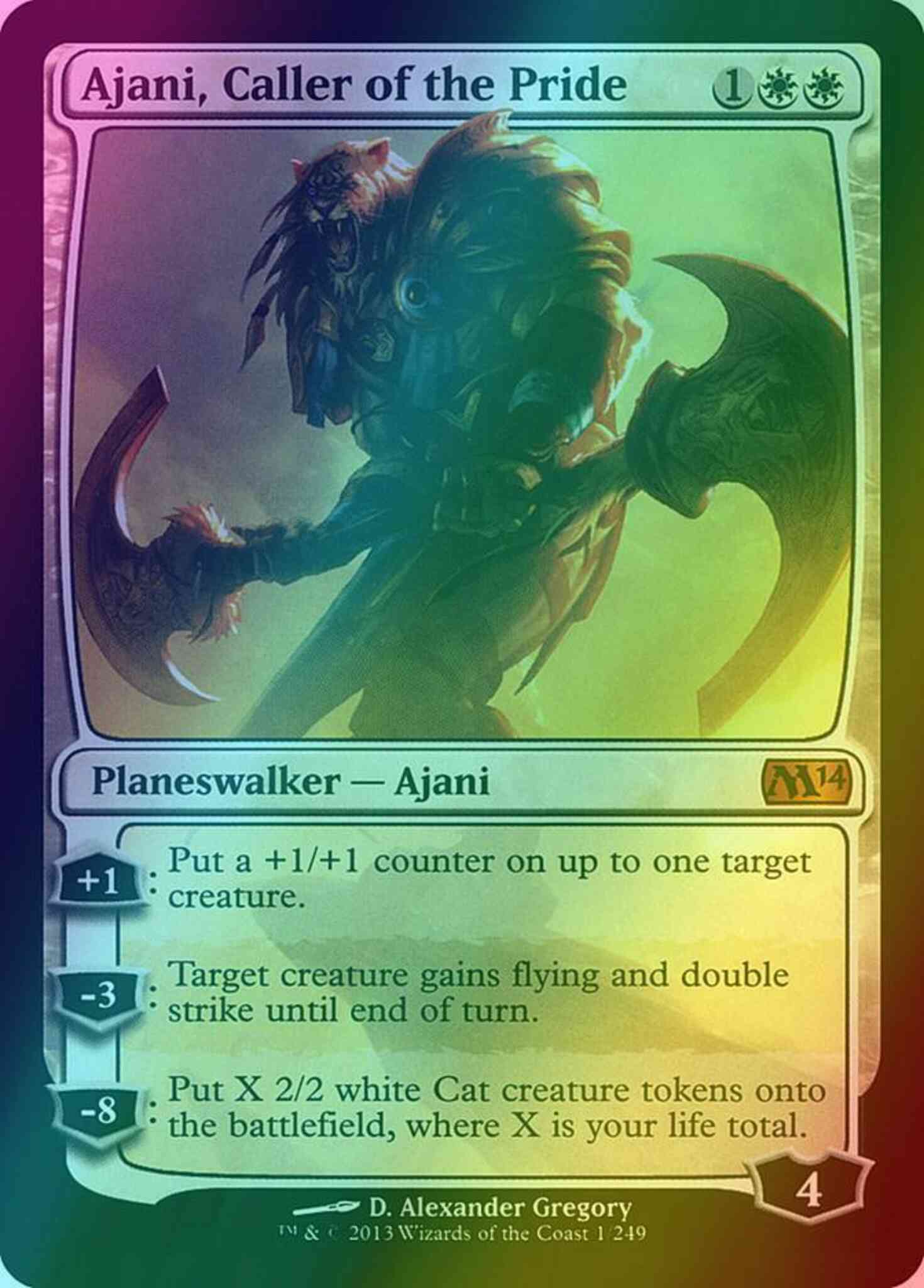 Pride magic – Ajani, Caller of the Pride [Magic 2014] [Foil]