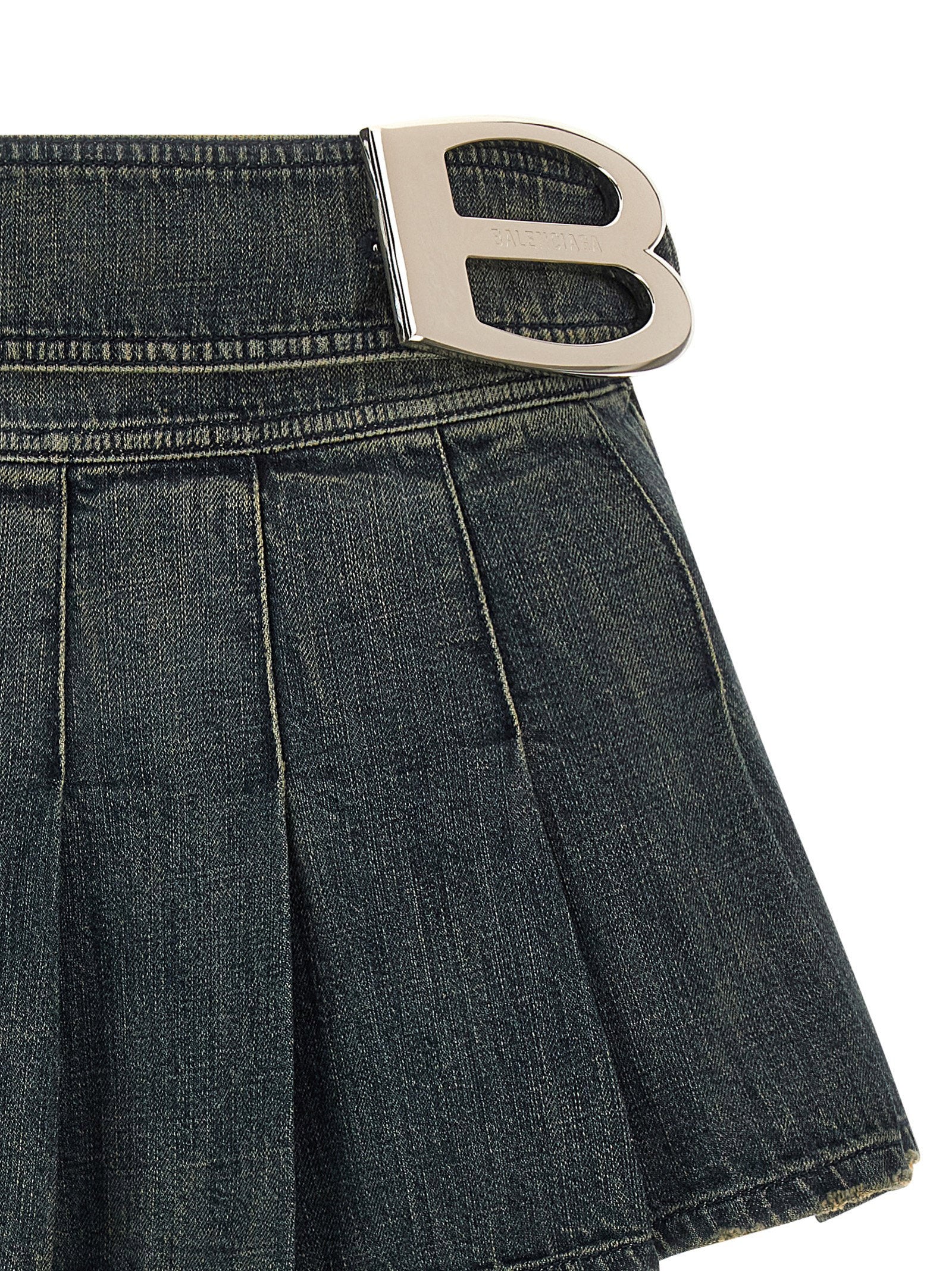 Balenciaga Buckle Pleated Skirt – 100% cotton - view 3