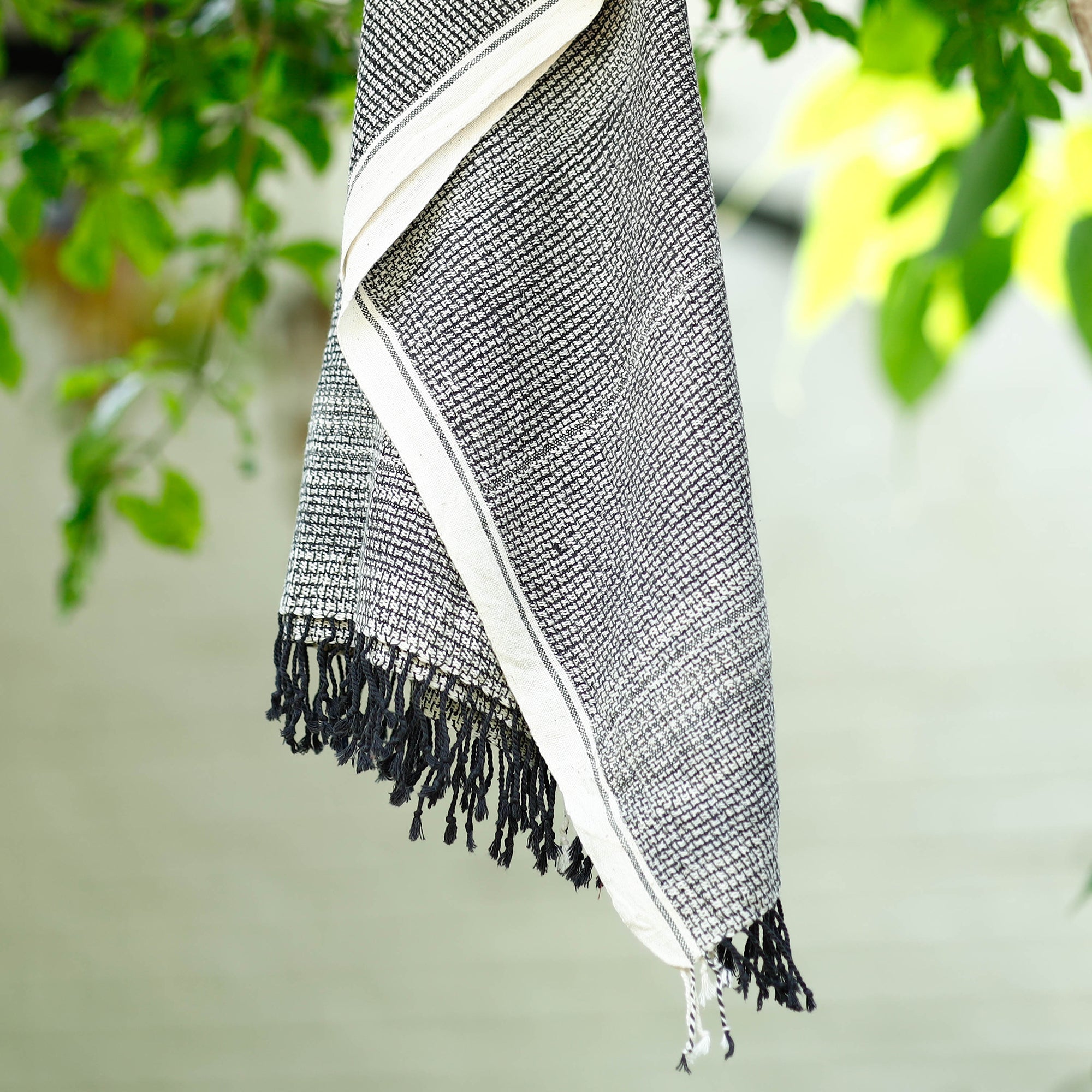 KACHCHH JI CHHAAP Black - Organic Kala Cotton Pure Handloom Towel - view 2