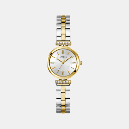 Guess Array Women Quartz Silver Dial Analog Stainless Steel Watch GW0762L5