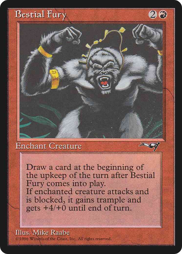 Bestial fury black – Magic Bestial Fury [Black Background] [67b] [Alliances] [Non-Foil]