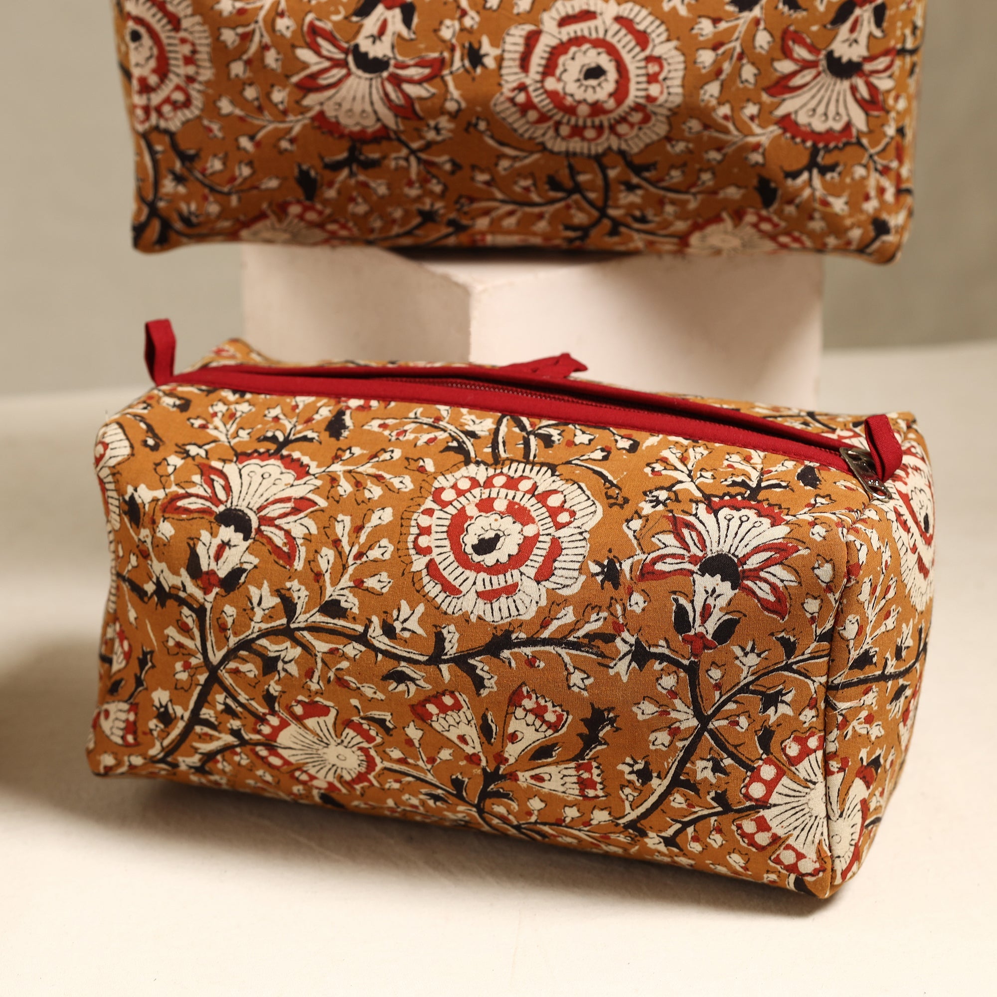 ITOKRI CRAFTS INITIATIVE Brown - Handmade Cotton Toiletry Bags (Set of 3) 115 - view 3