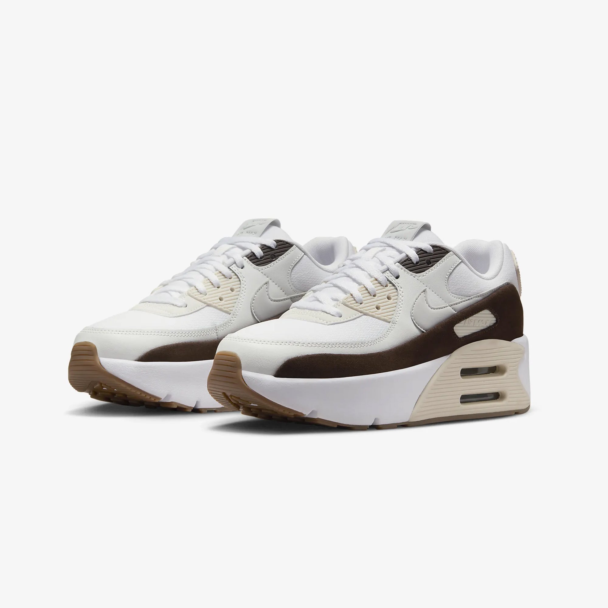 Nike | AIR MAX 90 LV8 { WHITE/PHOTON DUST-BAROQUE BROWN - view 2